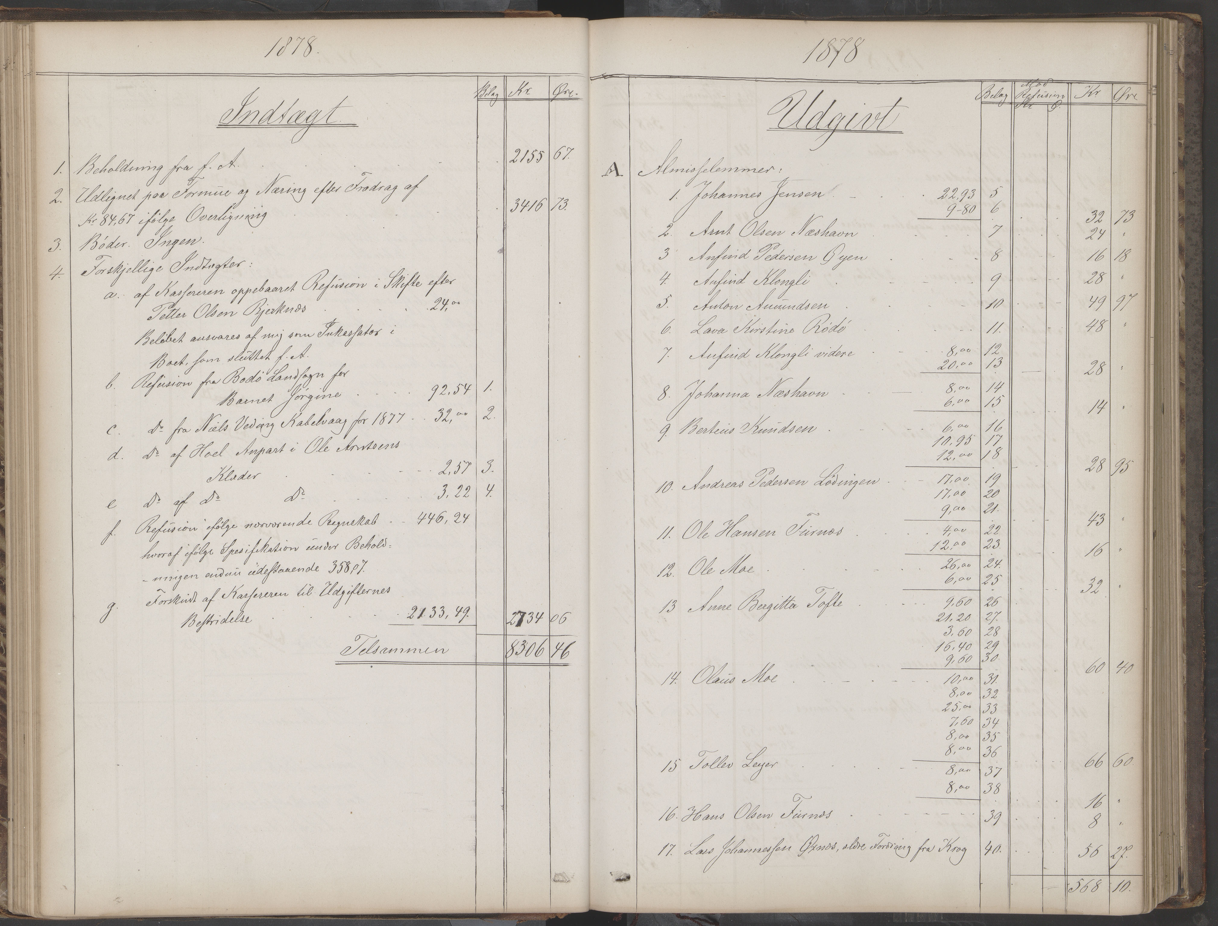 Lødingen kommune. Fattigstyre/forsorgsstyre, AIN/K-18510.610.01/A/Aa/L0001: Forhandlingsprotokoll, 1863-1895