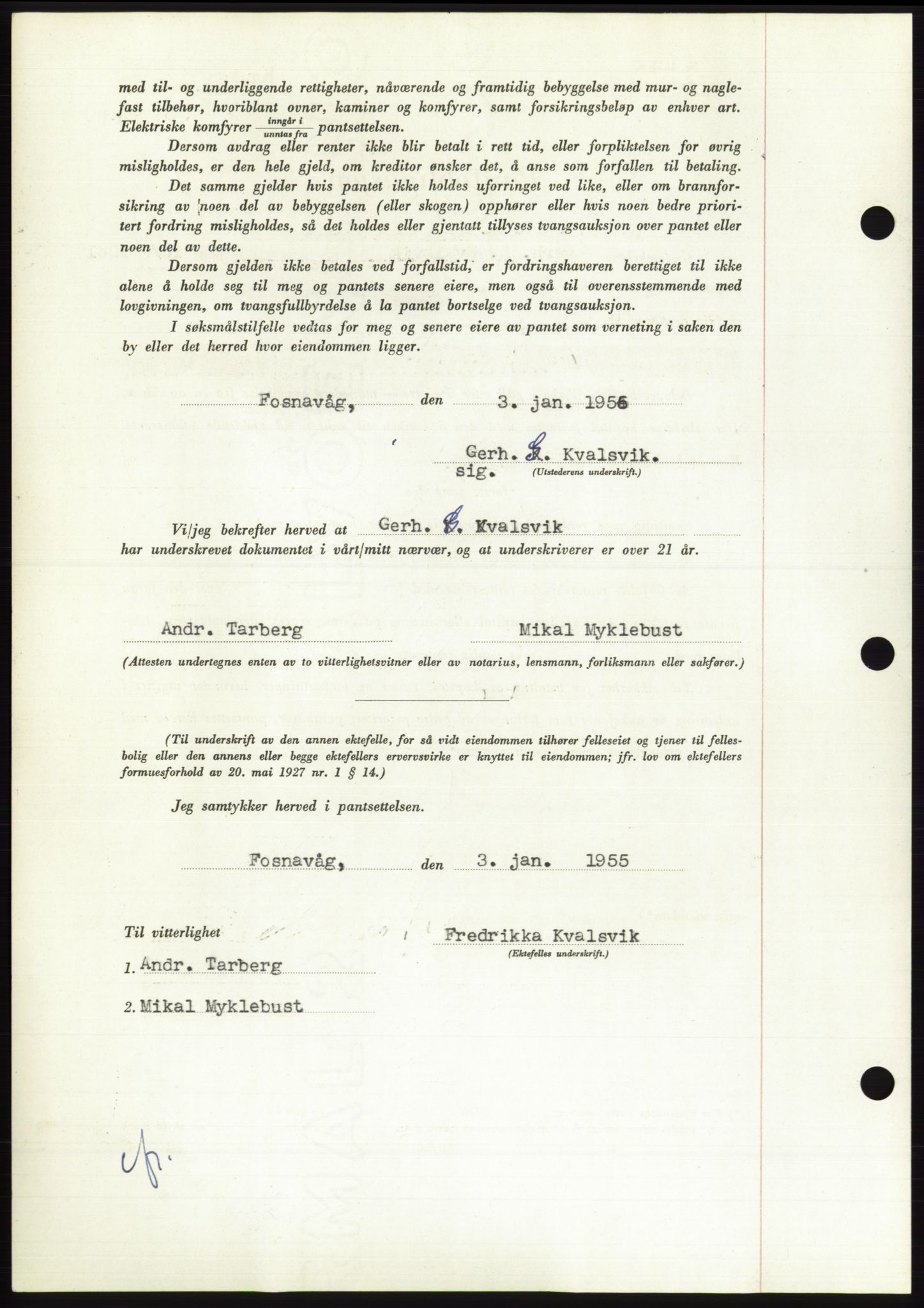 Søre Sunnmøre sorenskriveri, AV/SAT-A-4122/1/2/2C/L0126: Mortgage book no. 14B, 1954-1955, Diary no: : 306/1955