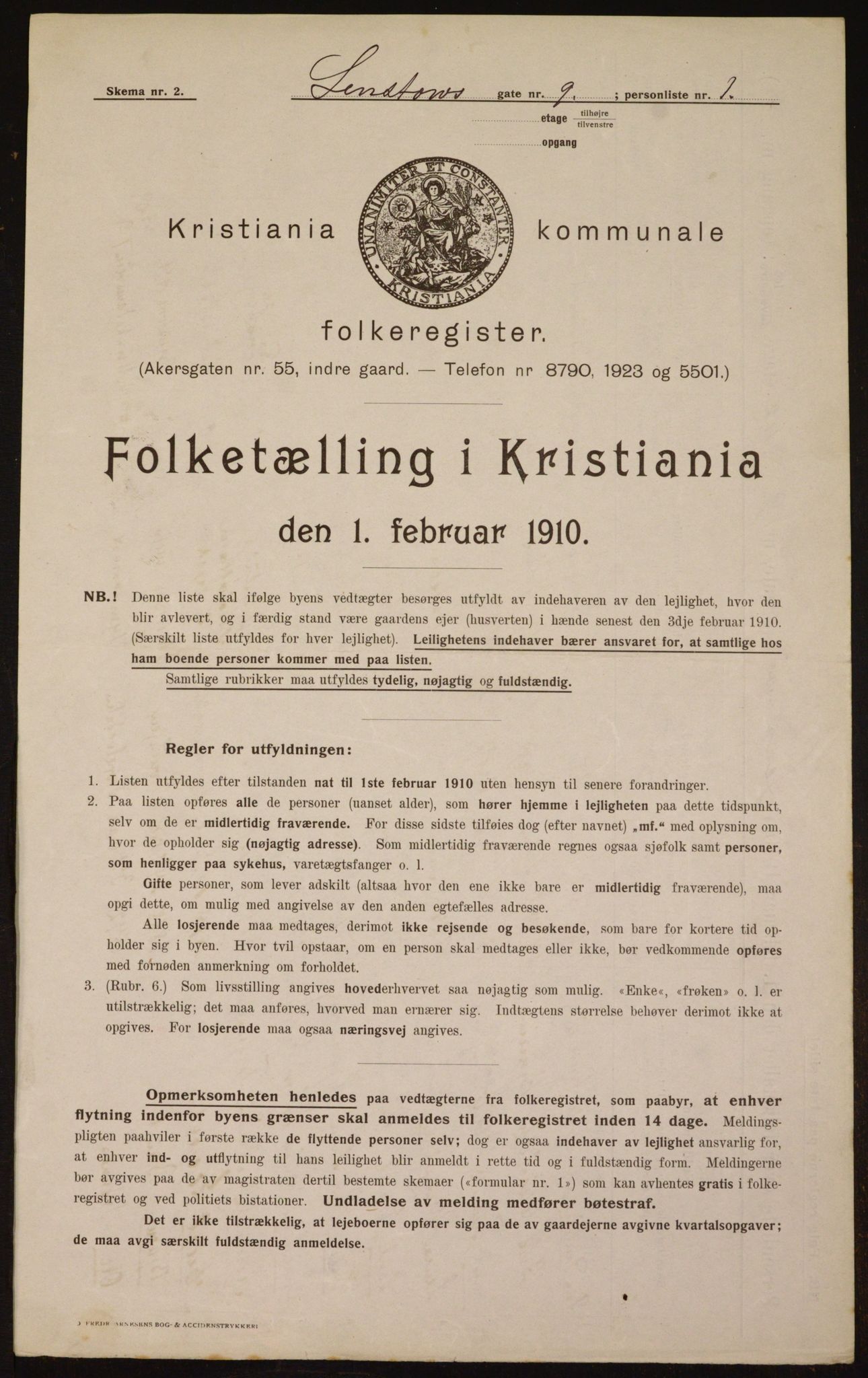 OBA, Municipal Census 1910 for Kristiania, 1910, p. 55817