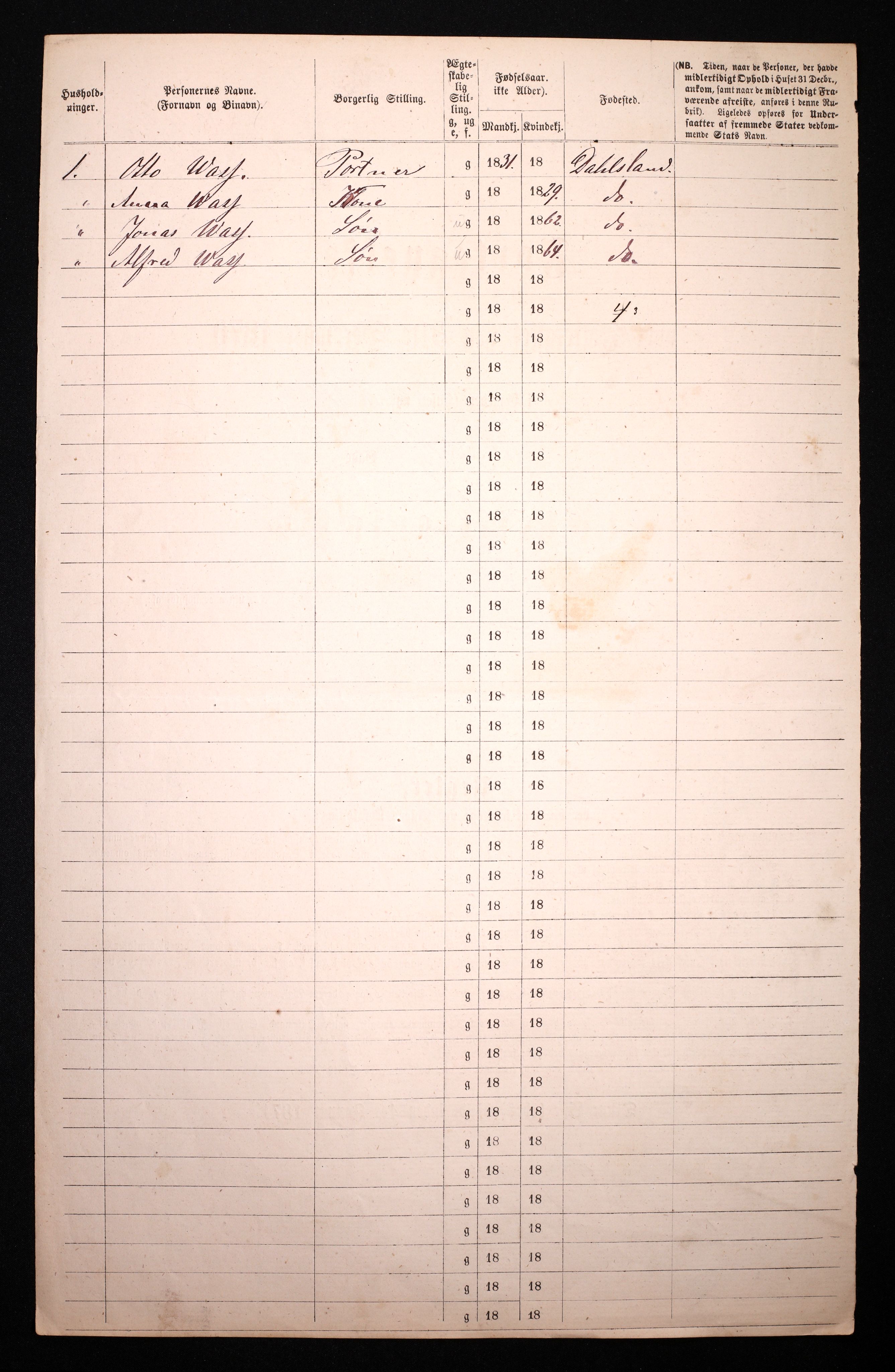 RA, 1870 census for 0301 Kristiania, 1870, p. 3585