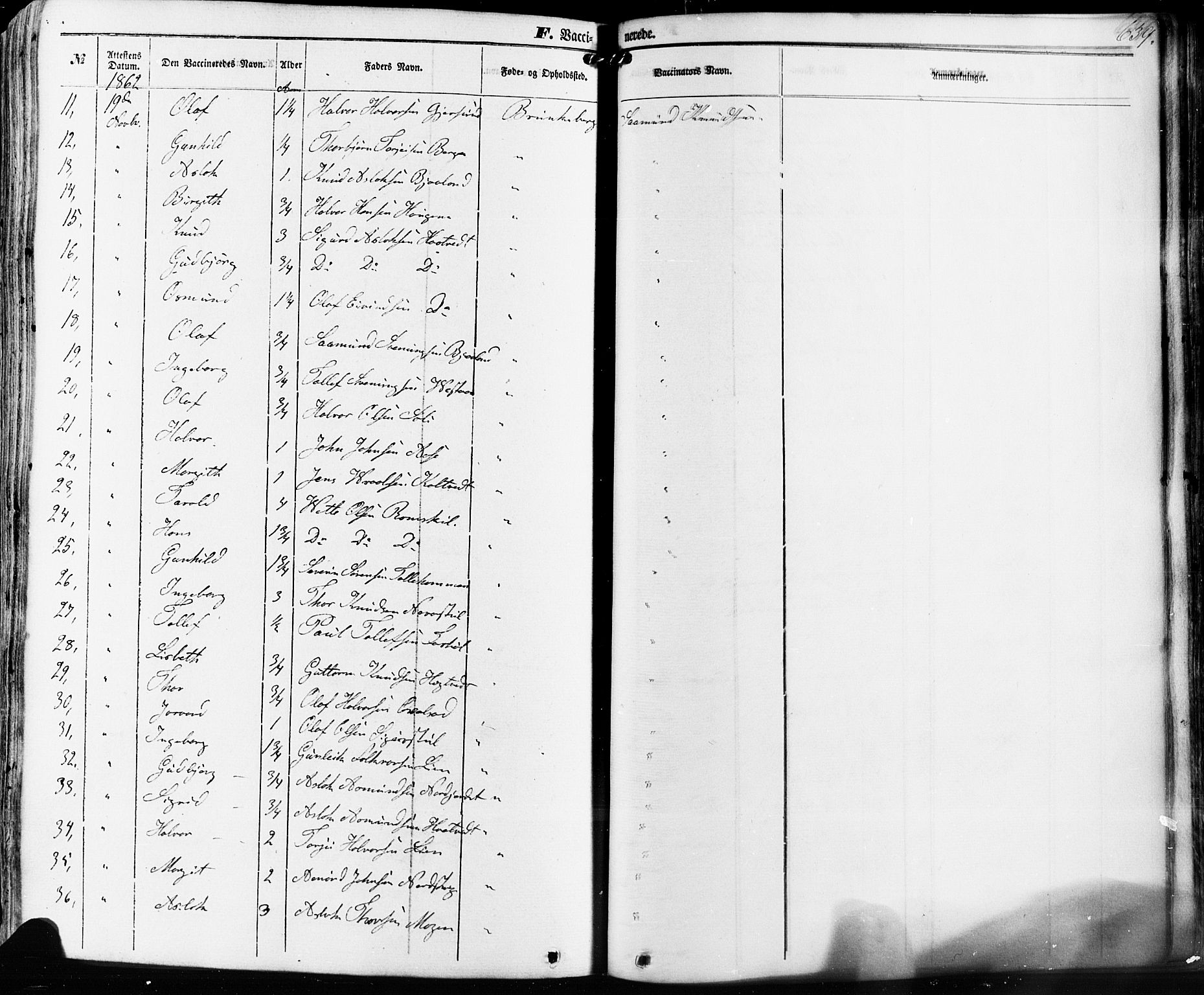 Kviteseid kirkebøker, SAKO/A-276/F/Fa/L0007: Parish register (official) no. I 7, 1859-1881, p. 639