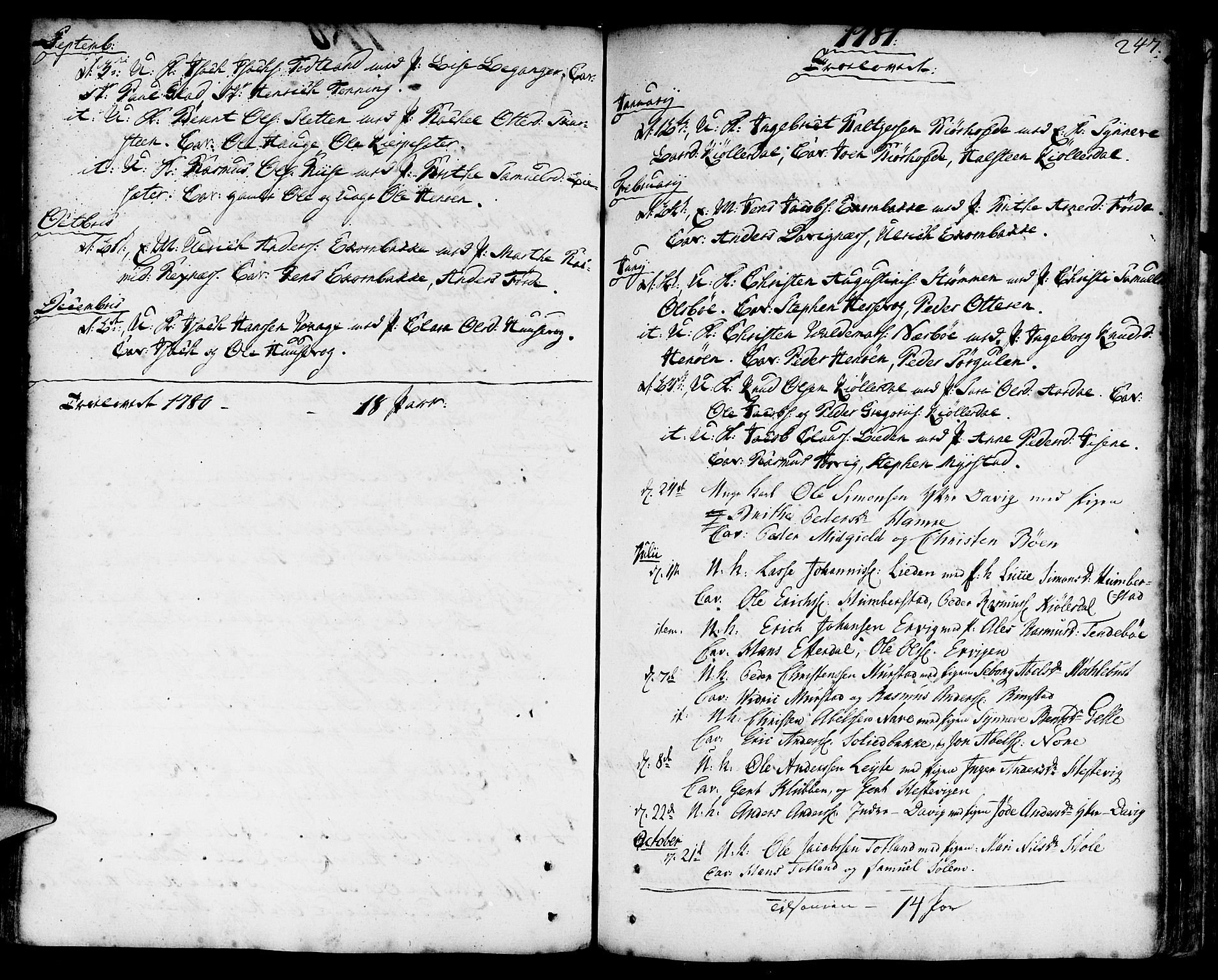 Davik sokneprestembete, SAB/A-79701/H/Haa/Haaa/L0002: Parish register (official) no. A 2, 1742-1816, p. 247