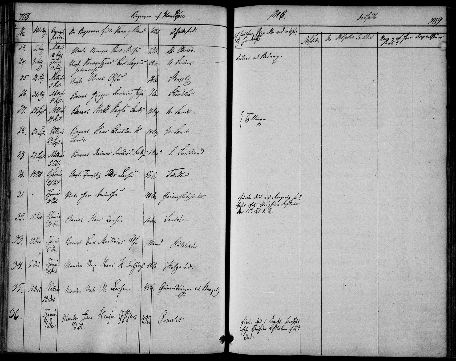 Nøtterøy kirkebøker, AV/SAKO-A-354/F/Fa/L0005: Parish register (official) no. I 5, 1839-1852, p. 768-769