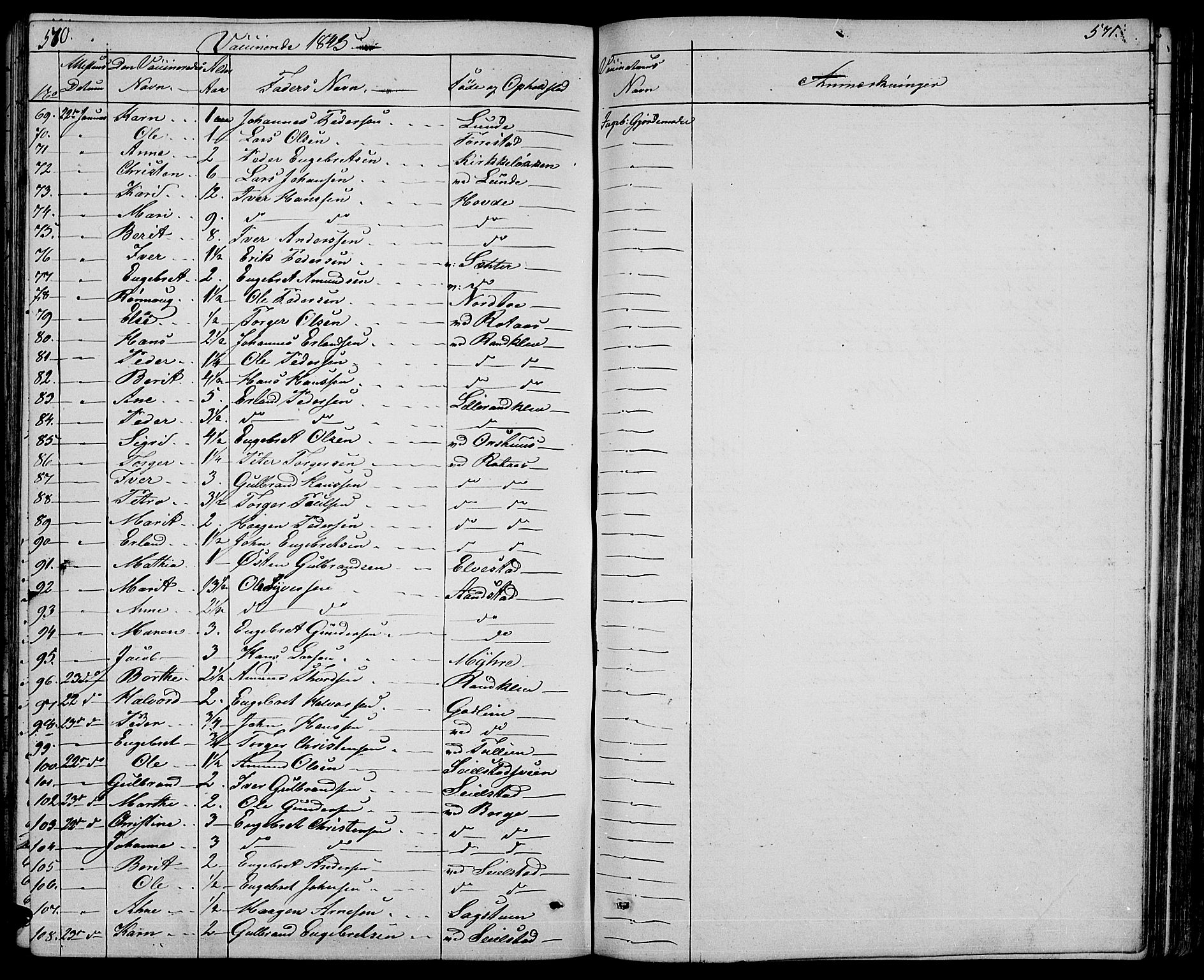 Ringebu prestekontor, AV/SAH-PREST-082/H/Ha/Hab/L0002: Parish register (copy) no. 2, 1839-1853, p. 570-571