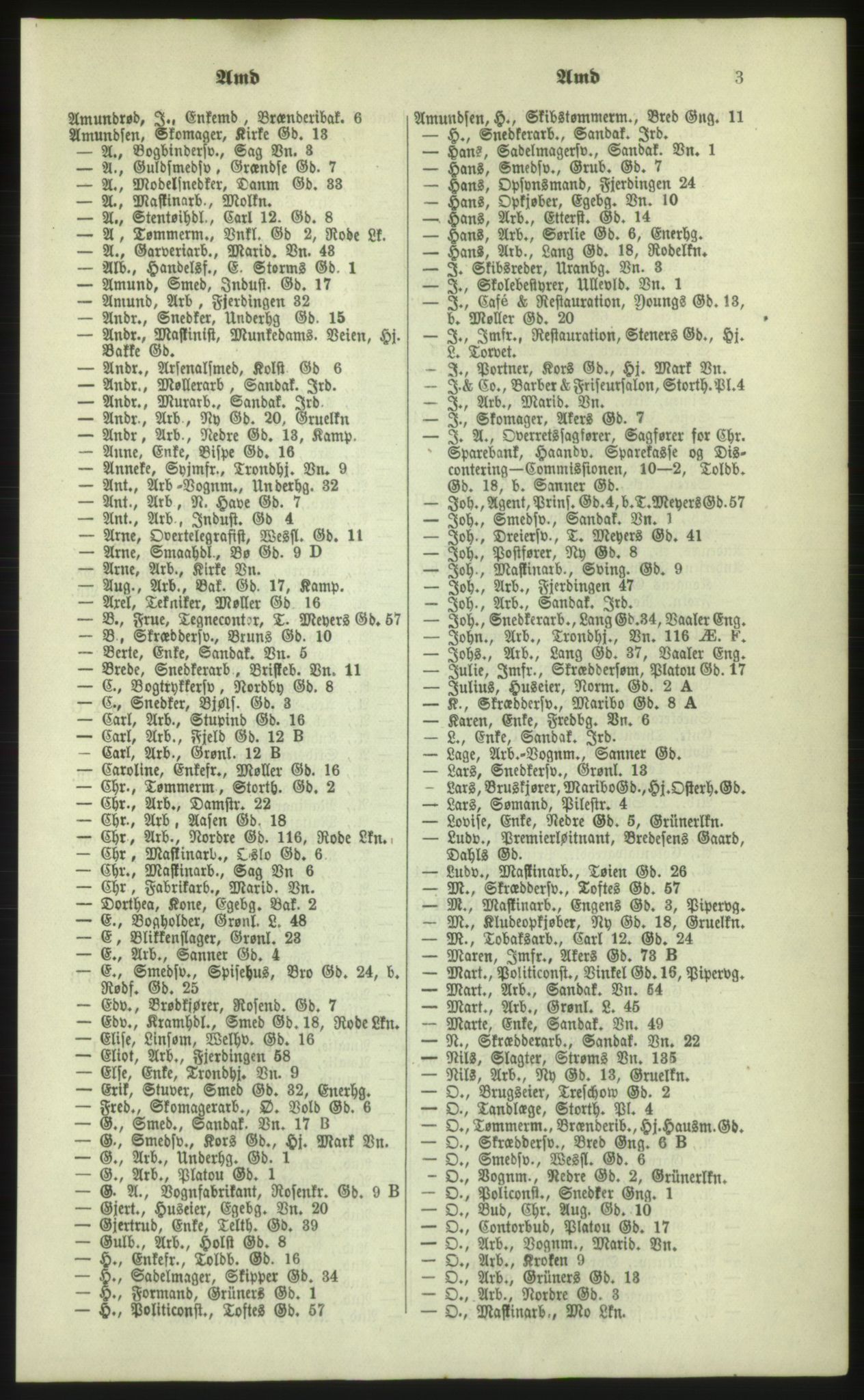 Kristiania/Oslo adressebok, PUBL/-, 1879, p. 3