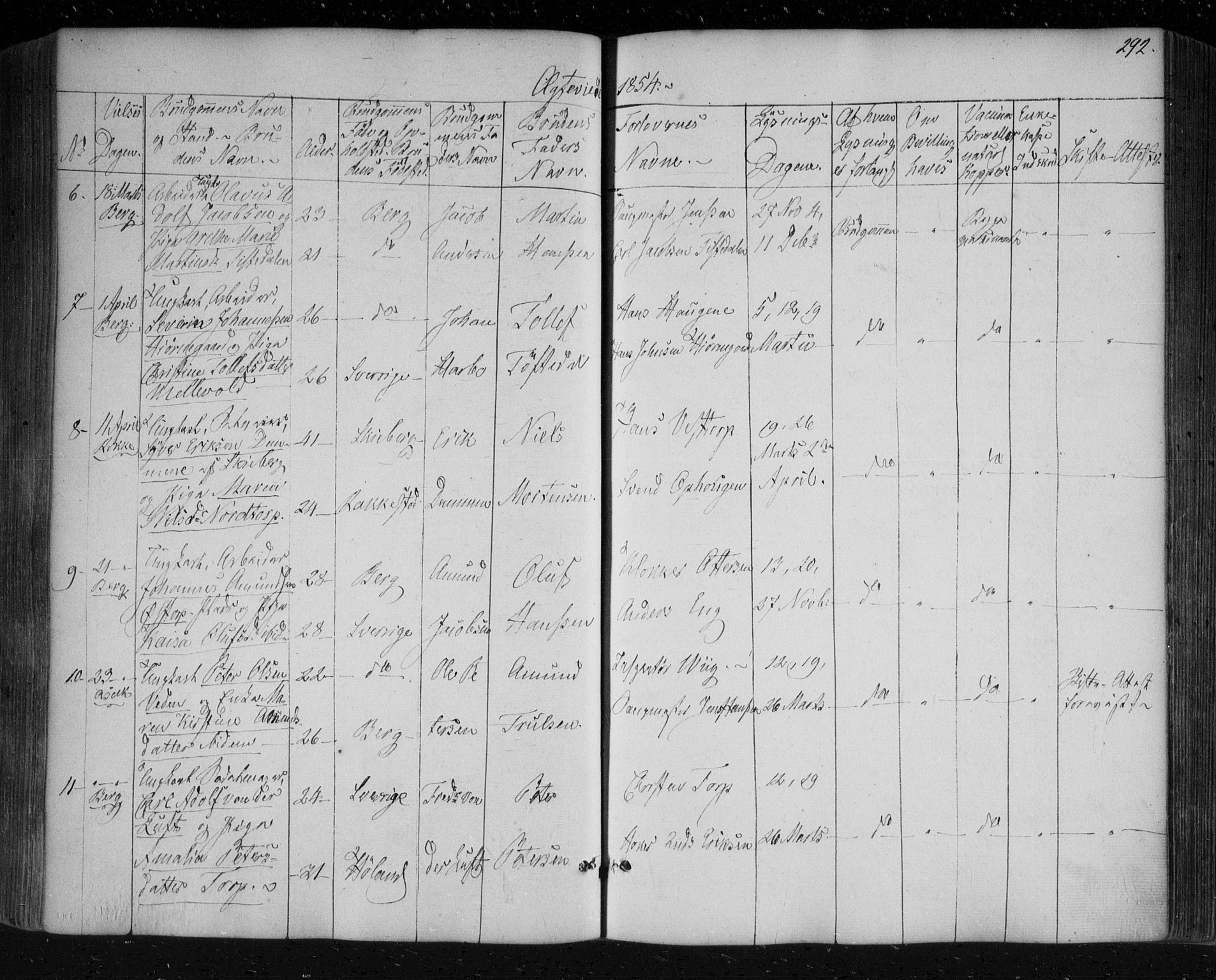 Berg prestekontor Kirkebøker, SAO/A-10902/F/Fa/L0004: Parish register (official) no. I 4, 1843-1860, p. 292
