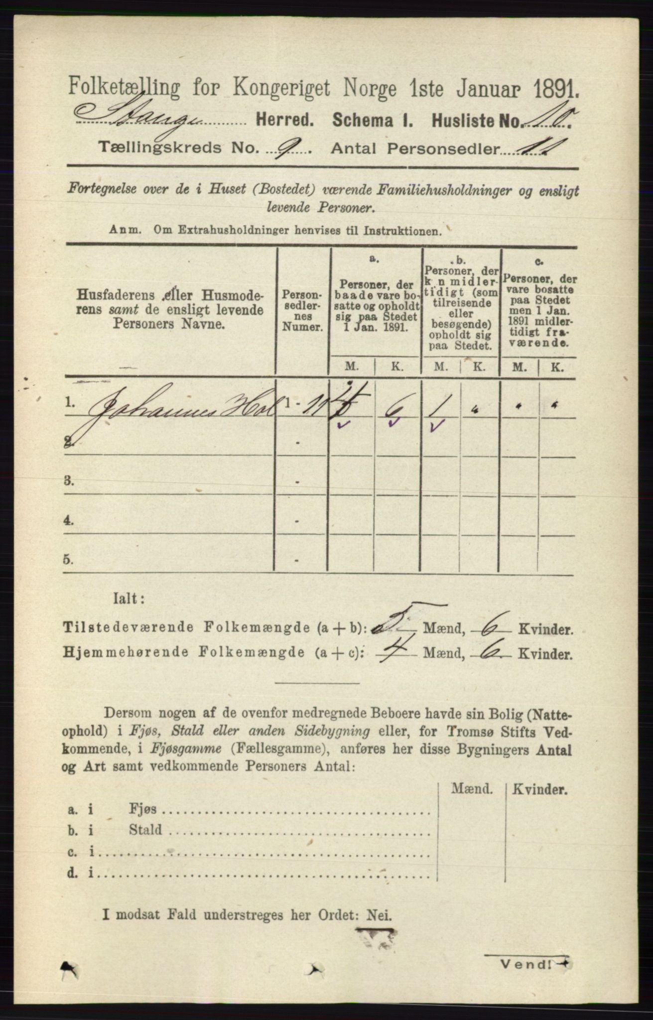 RA, 1891 census for 0417 Stange, 1891, p. 5941