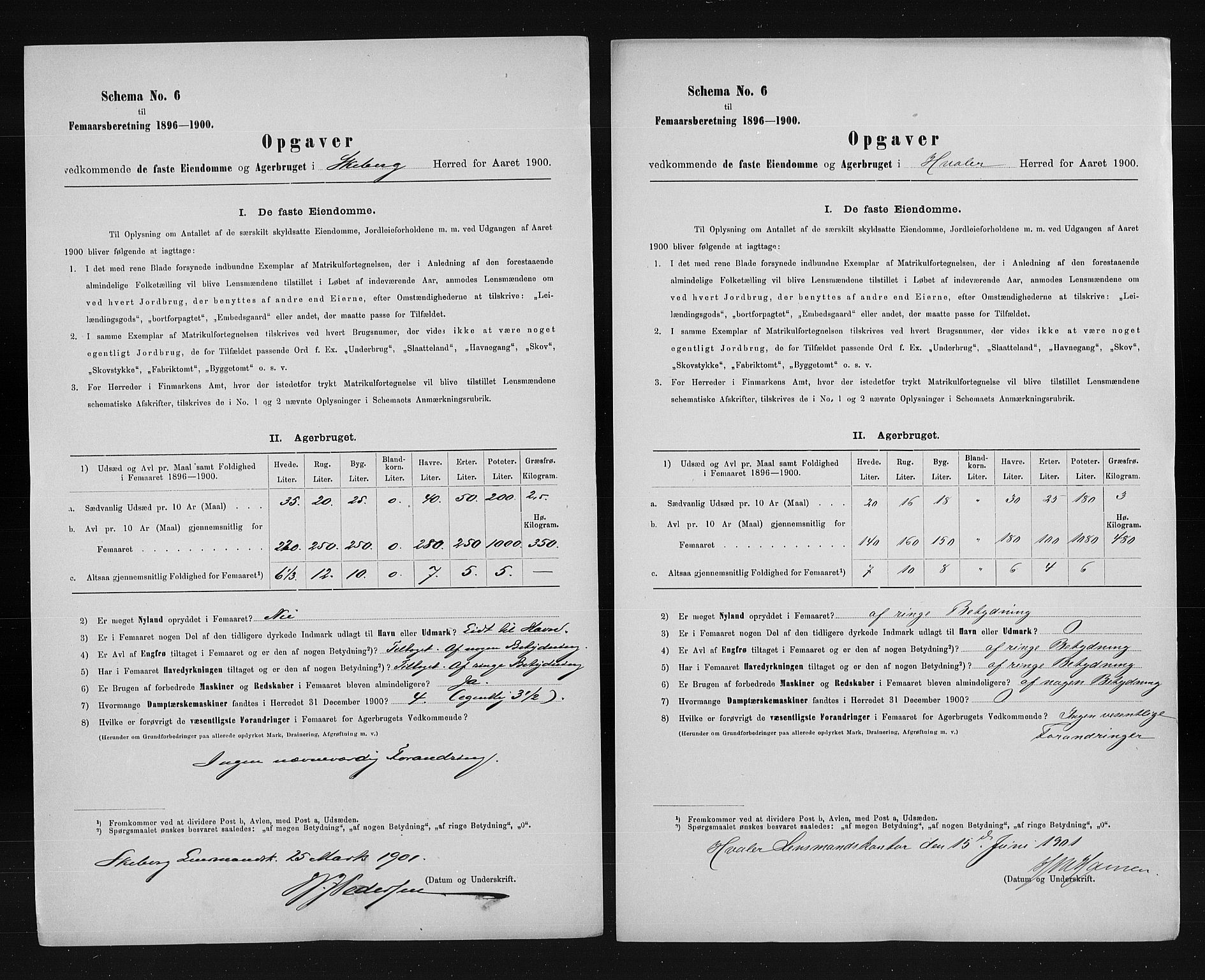 Statistisk sentralbyrå, Næringsøkonomiske emner, Generelt - Amtmennenes femårsberetninger, AV/RA-S-2233/F/Fa/L0089: --, 1900, p. 47