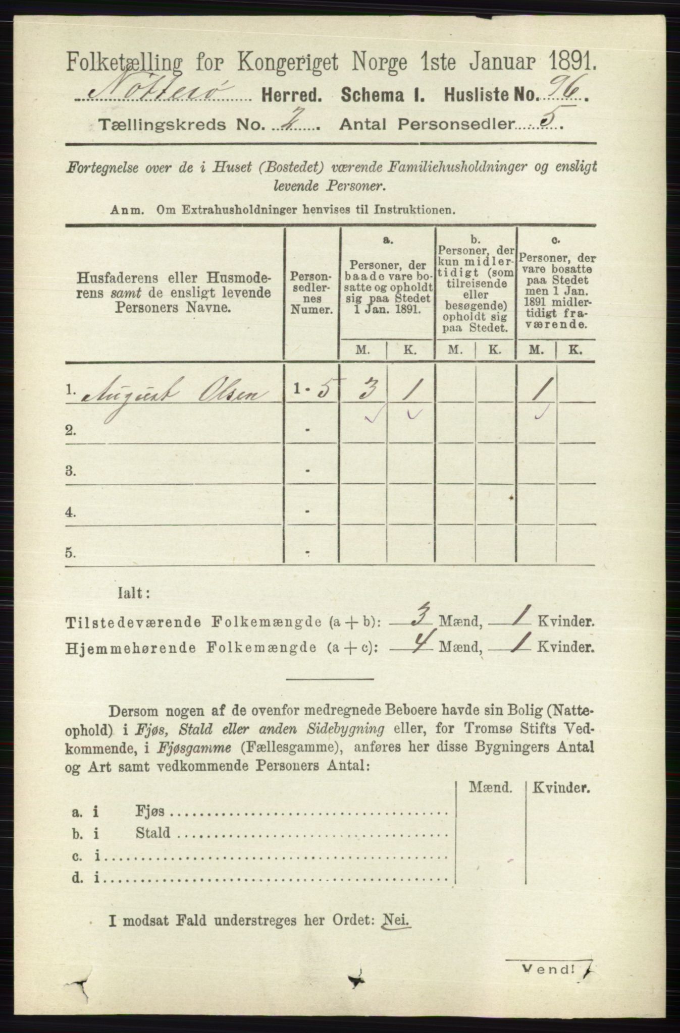 RA, 1891 census for 0722 Nøtterøy, 1891, p. 835