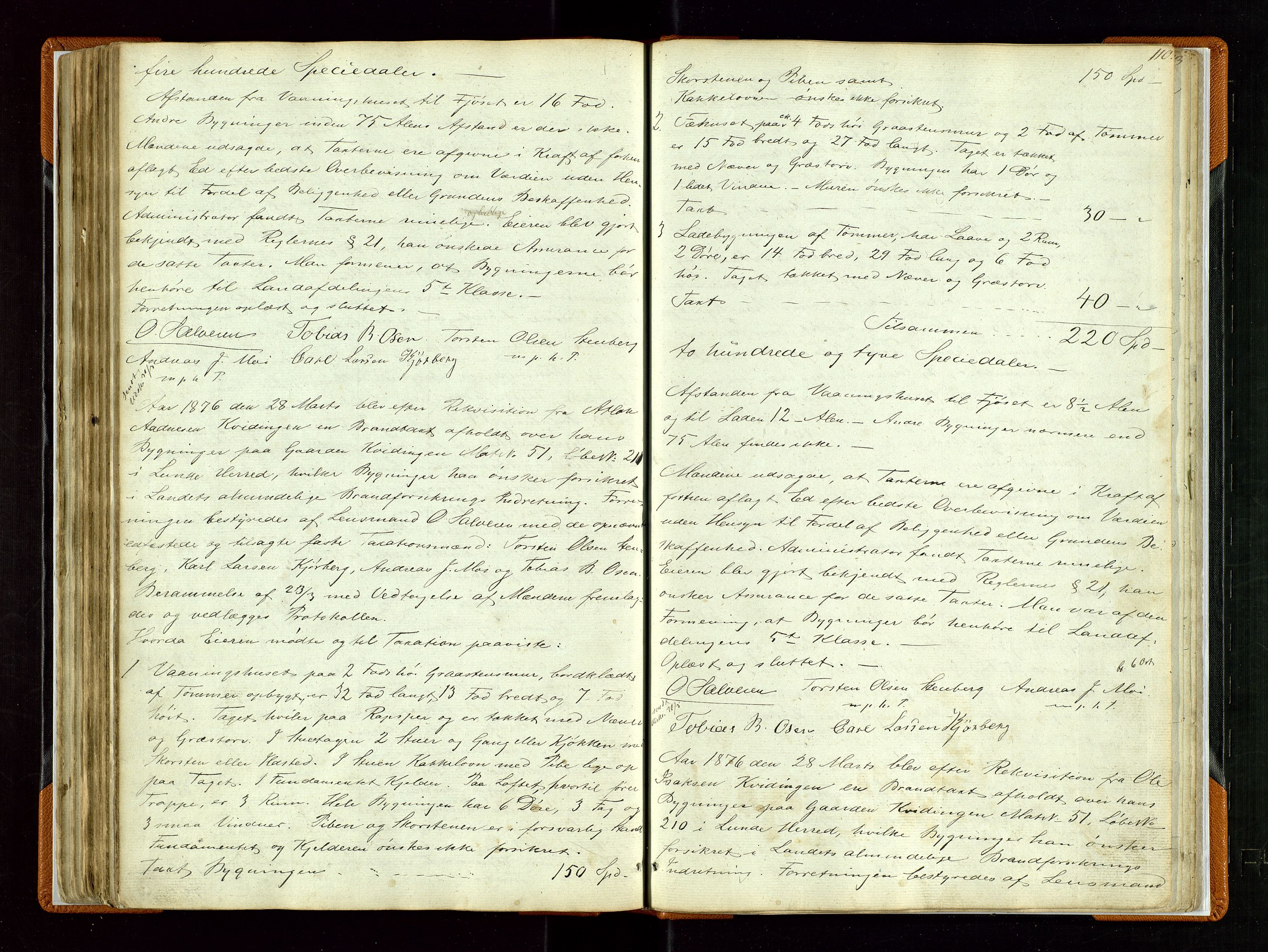 Lund lensmannskontor, AV/SAST-A-100303/Goa/L0001: "Brandtaxations-Protocol", 1848-1878, p. 109b-110a