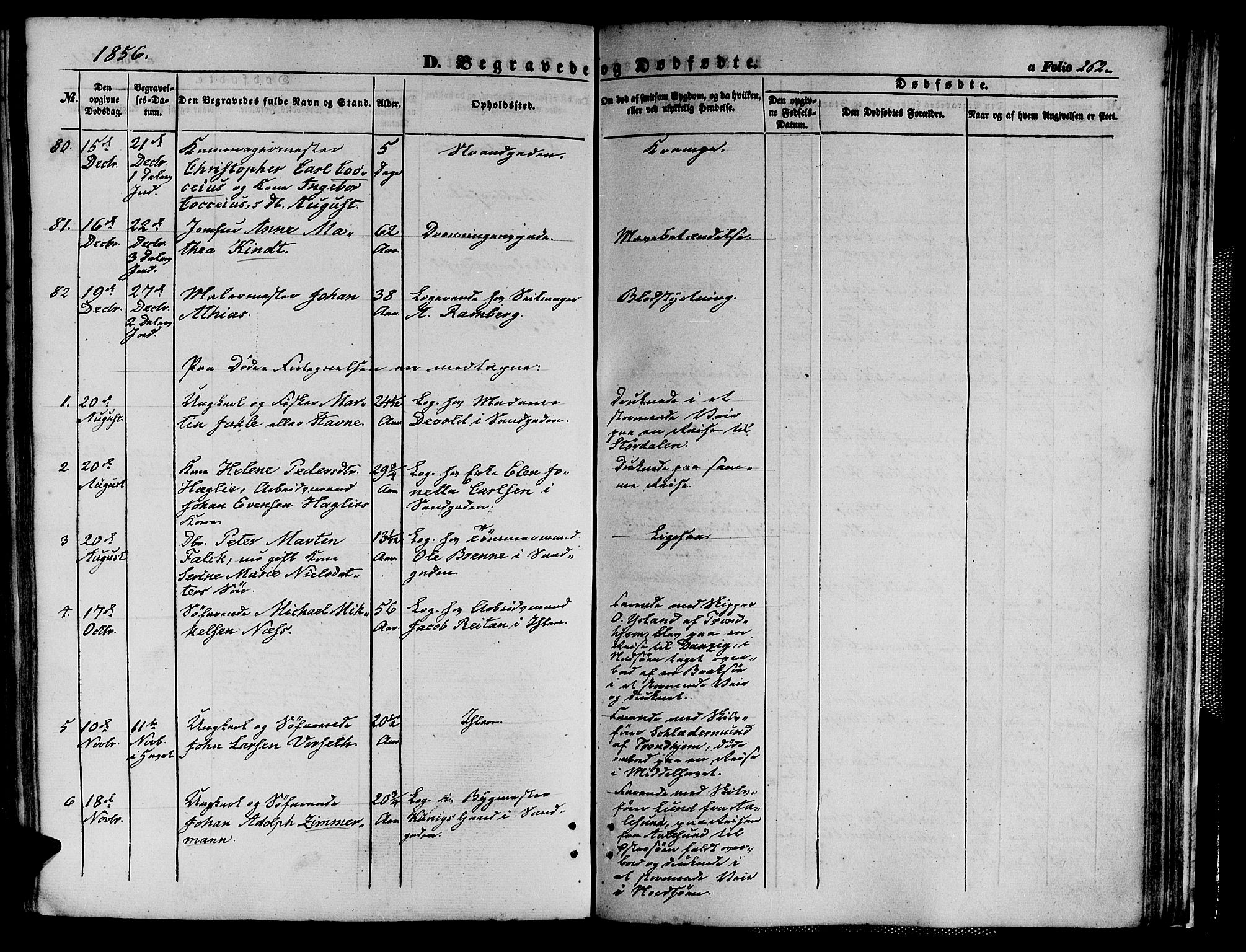 Ministerialprotokoller, klokkerbøker og fødselsregistre - Sør-Trøndelag, SAT/A-1456/602/L0138: Parish register (copy) no. 602C06, 1853-1858, p. 262