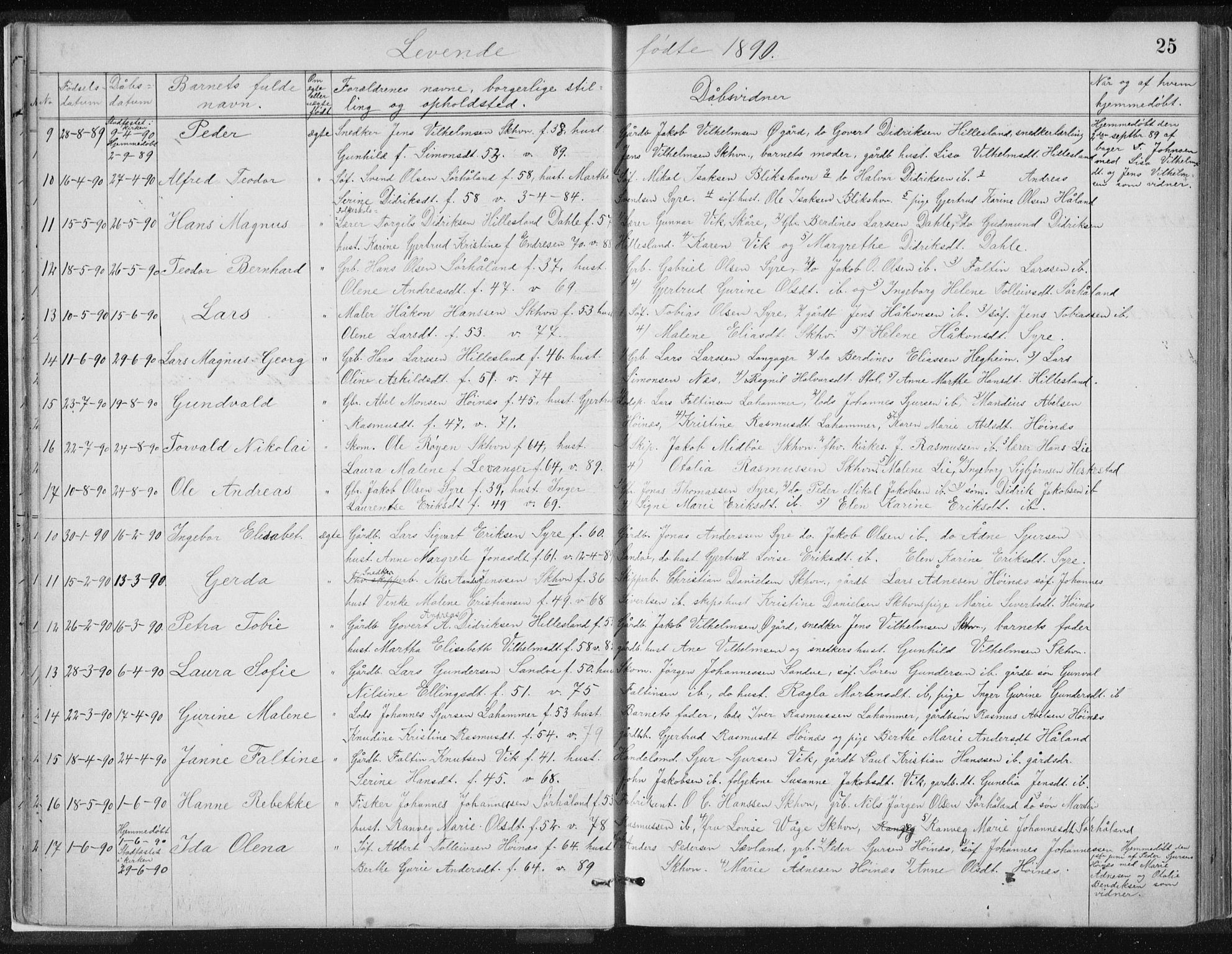 Skudenes sokneprestkontor, SAST/A -101849/H/Ha/Hab/L0007: Parish register (copy) no. B 7, 1885-1899, p. 25