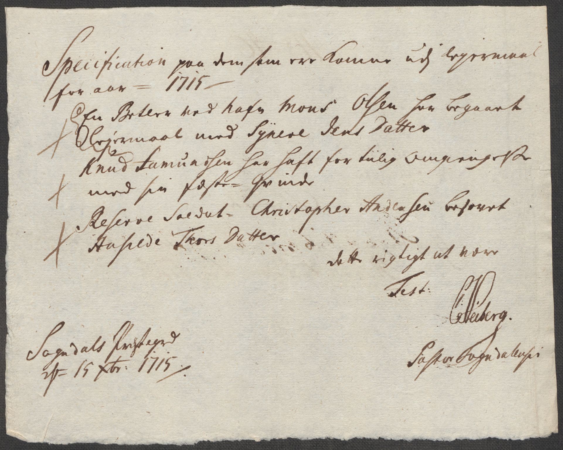 Rentekammeret inntil 1814, Reviderte regnskaper, Fogderegnskap, AV/RA-EA-4092/R52/L3320: Fogderegnskap Sogn, 1715-1716, p. 155