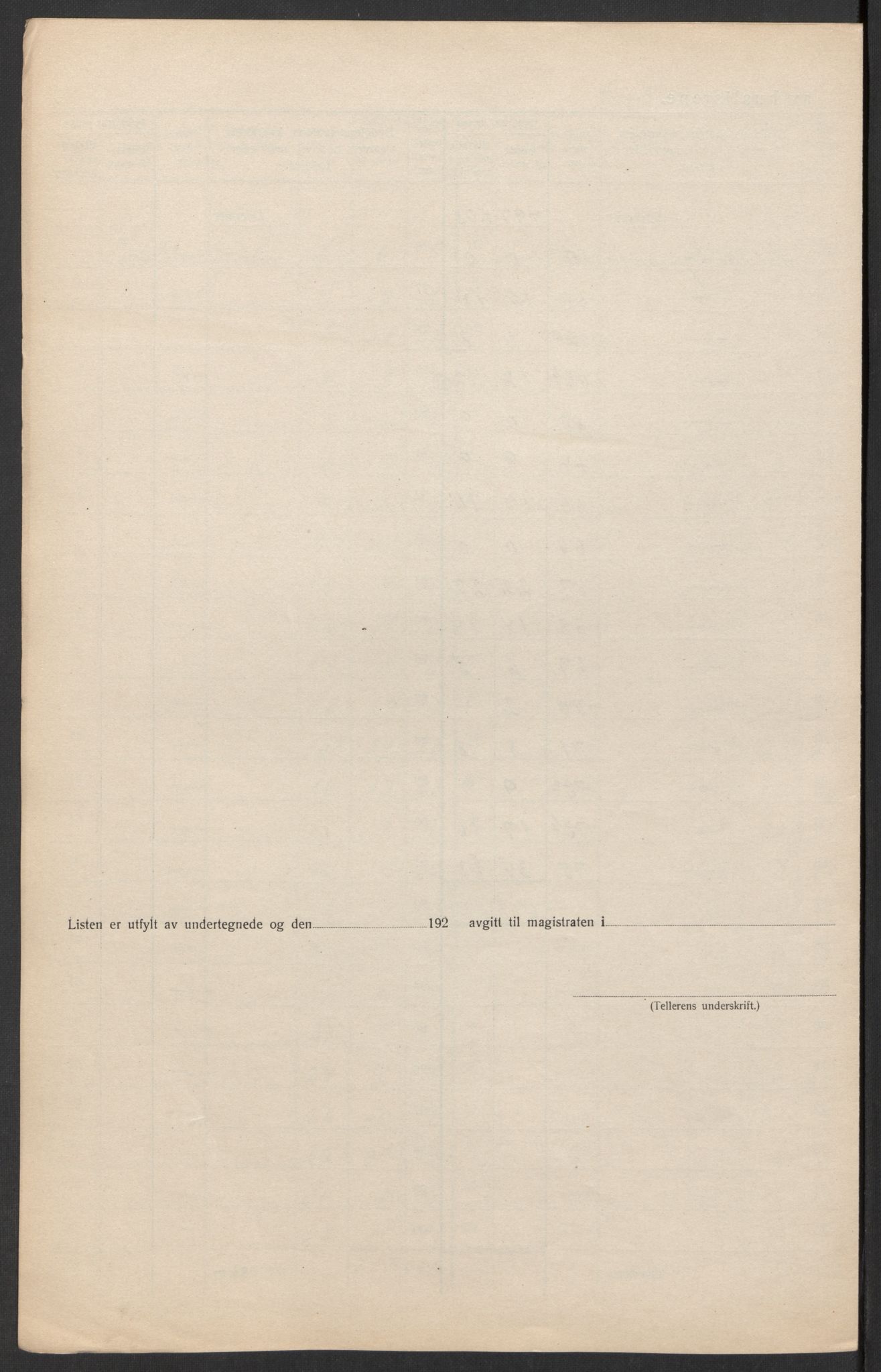 SAK, 1920 census for Kristiansand, 1920, p. 100