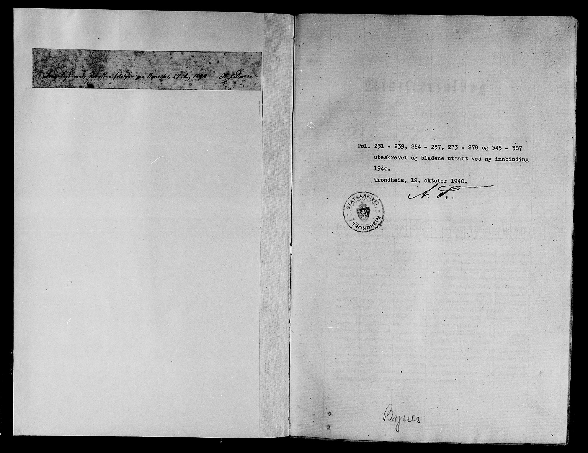 Ministerialprotokoller, klokkerbøker og fødselsregistre - Sør-Trøndelag, SAT/A-1456/612/L0375: Parish register (official) no. 612A07 /2, 1829-1845