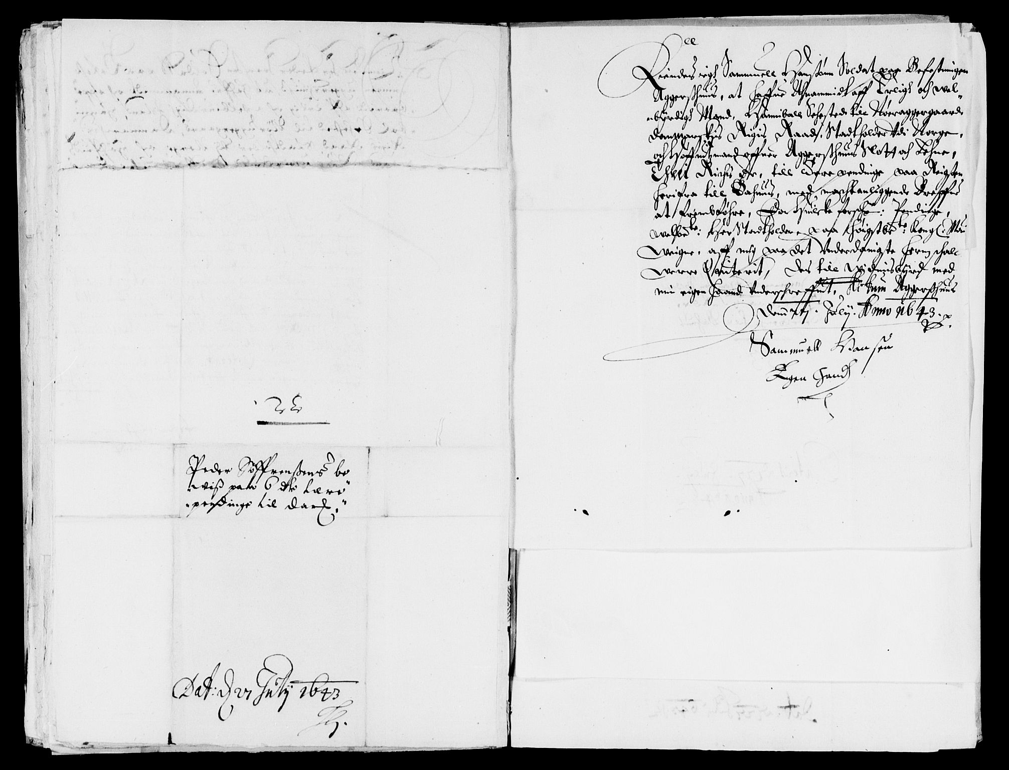 Rentekammeret inntil 1814, Reviderte regnskaper, Lensregnskaper, AV/RA-EA-5023/R/Rb/Rba/L0171: Akershus len, 1643-1644