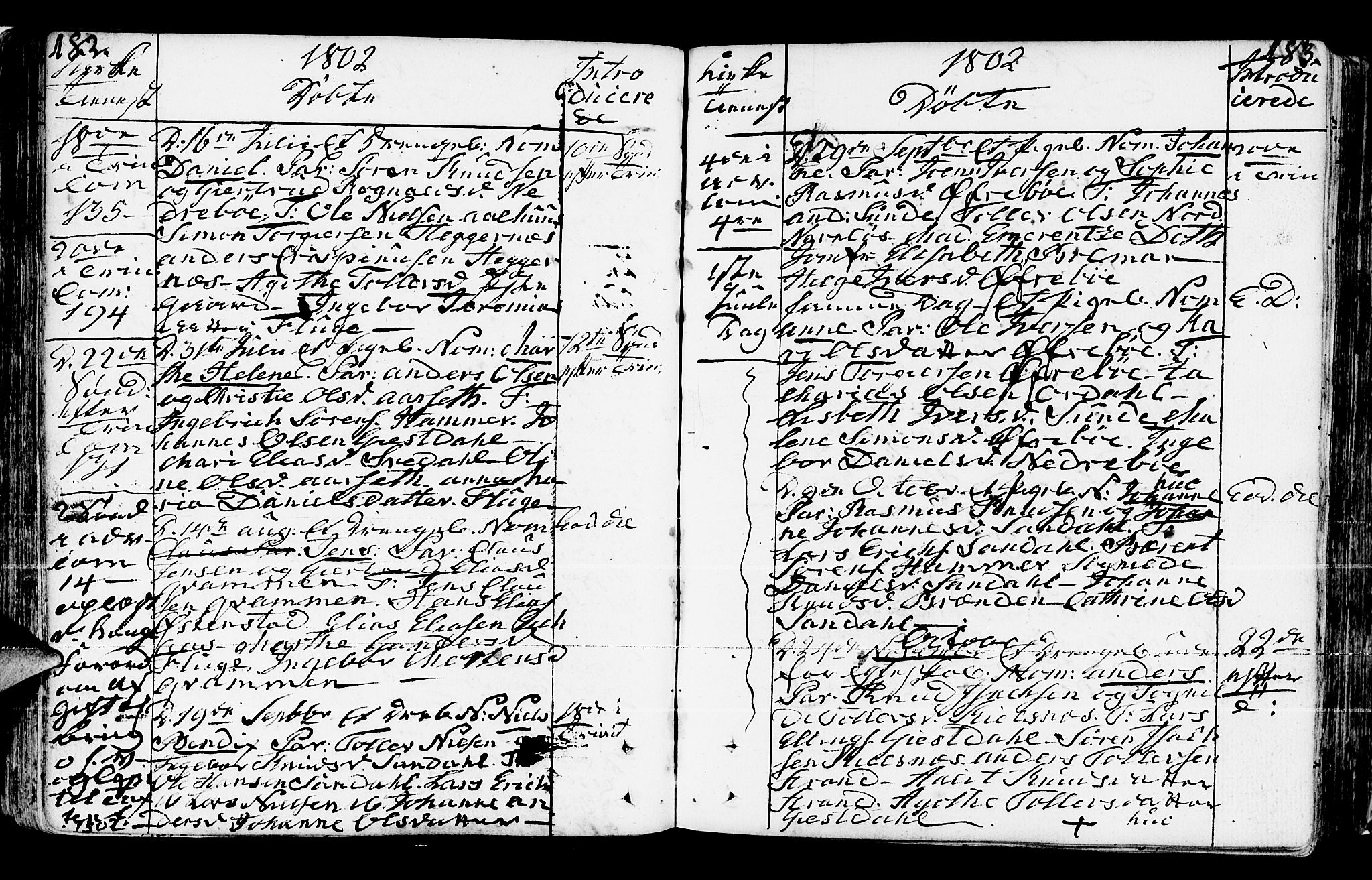 Jølster sokneprestembete, SAB/A-80701/H/Haa/Haaa/L0005: Parish register (official) no. A 5, 1790-1821, p. 182-183