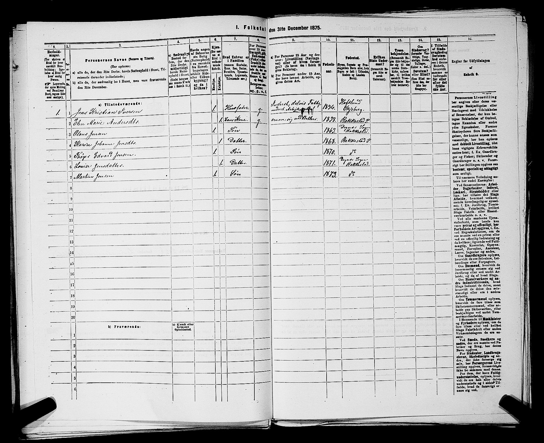 RA, 1875 census for 0128P Rakkestad, 1875, p. 791