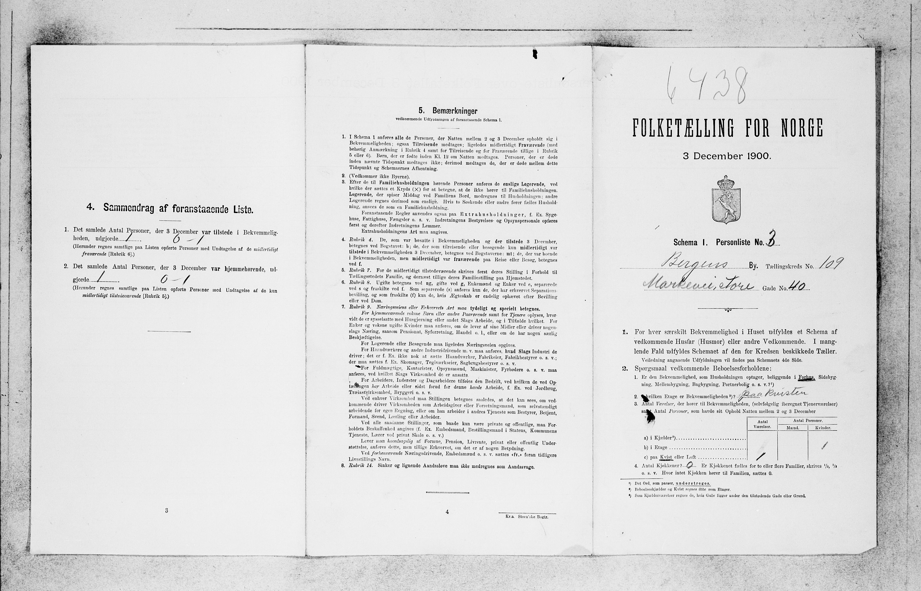 SAB, 1900 census for Bergen, 1900, p. 22808