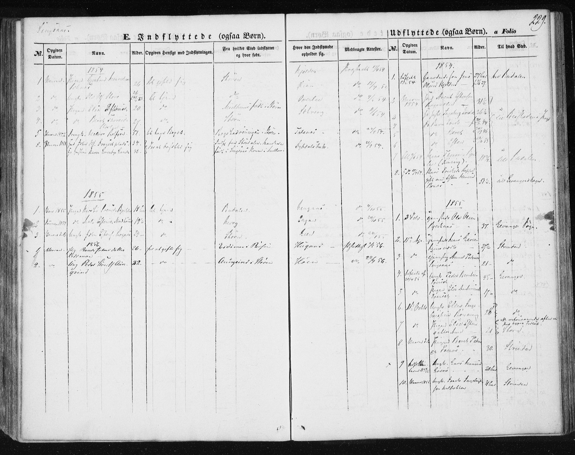 Ministerialprotokoller, klokkerbøker og fødselsregistre - Sør-Trøndelag, SAT/A-1456/685/L0964: Parish register (official) no. 685A06 /2, 1846-1859, p. 229