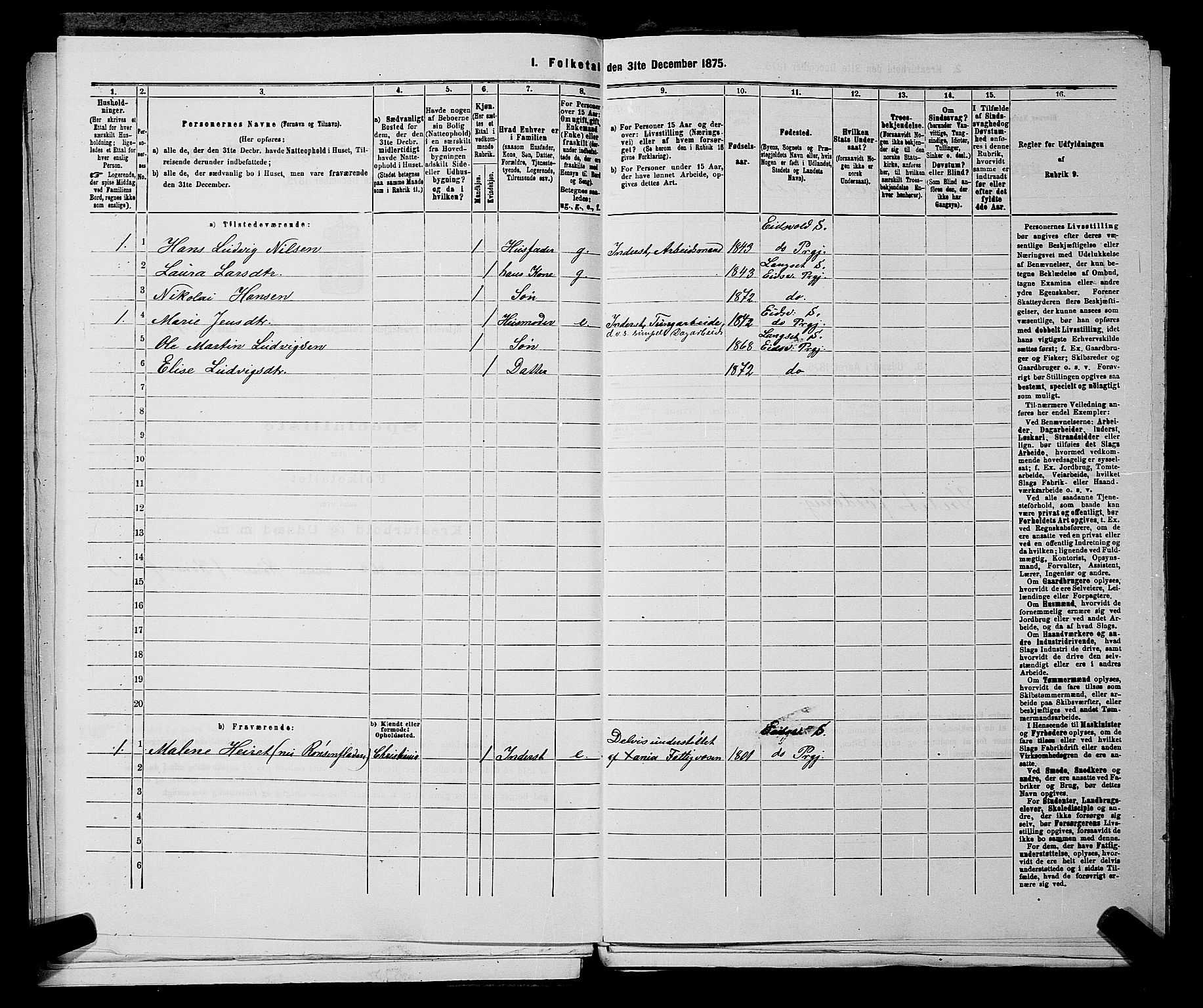 RA, 1875 census for 0237P Eidsvoll, 1875, p. 544
