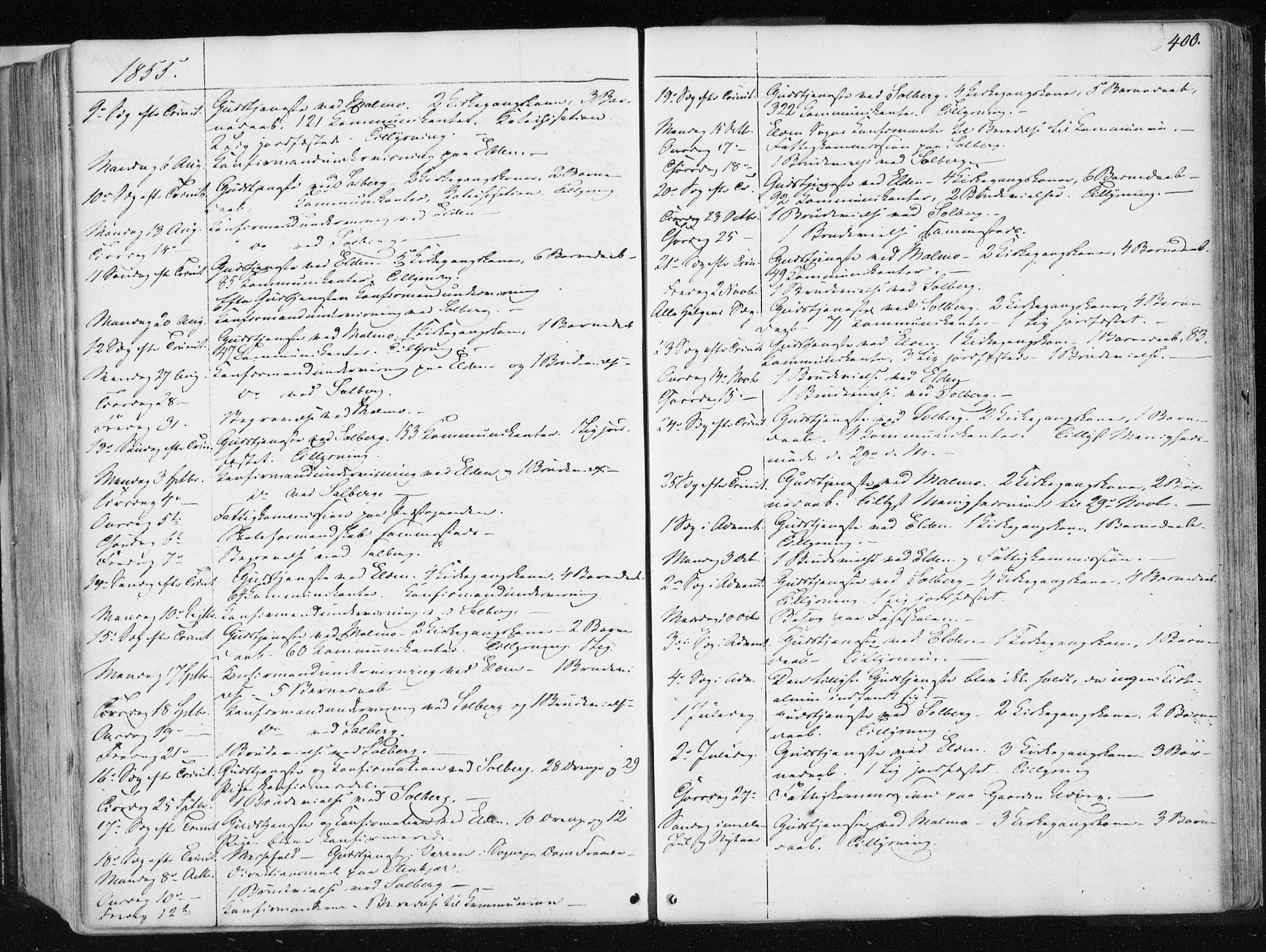 Ministerialprotokoller, klokkerbøker og fødselsregistre - Nord-Trøndelag, SAT/A-1458/741/L0393: Parish register (official) no. 741A07, 1849-1863, p. 400