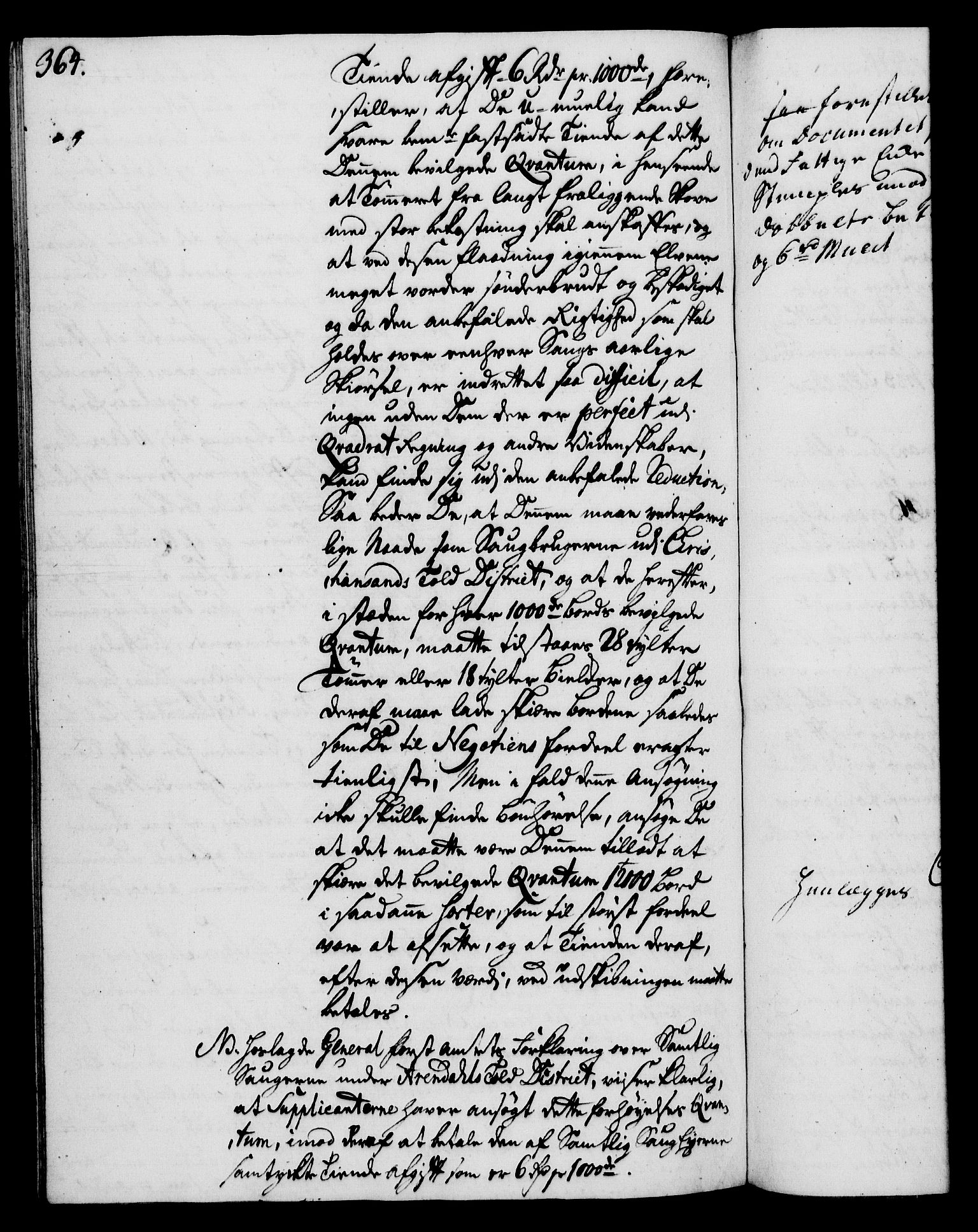 Rentekammeret, Kammerkanselliet, RA/EA-3111/G/Gh/Gha/L0025: Norsk ekstraktmemorialprotokoll (merket RK 53.70), 1743-1744, p. 364