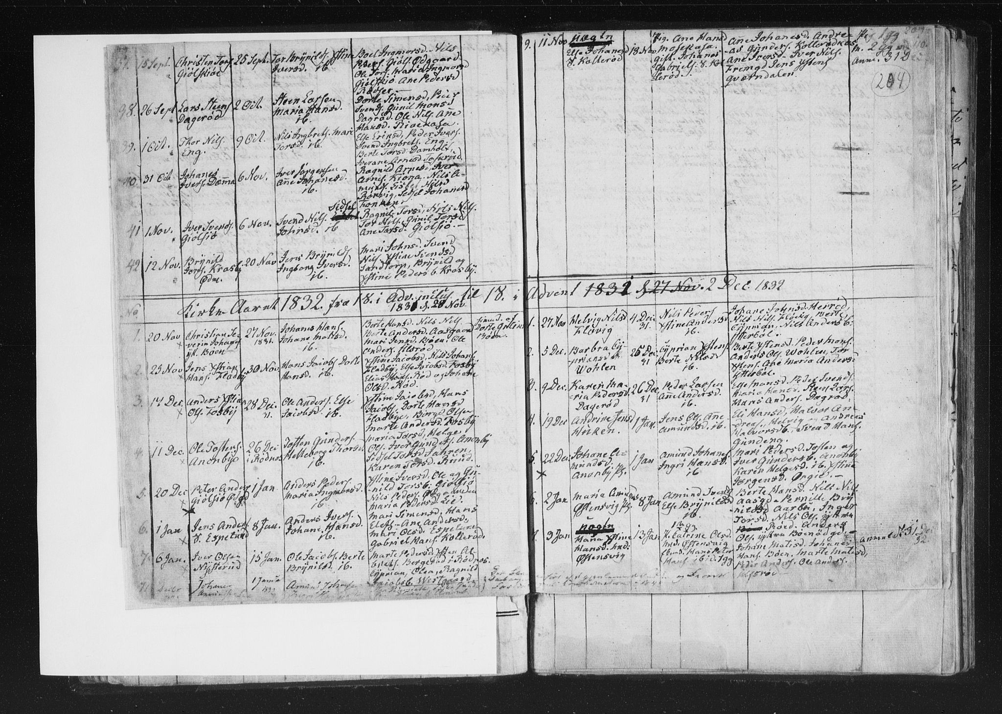 Aremark prestekontor Kirkebøker, SAO/A-10899/F/Fc/L0001: Parish register (official) no. III 1, 1814-1834, p. 203-204