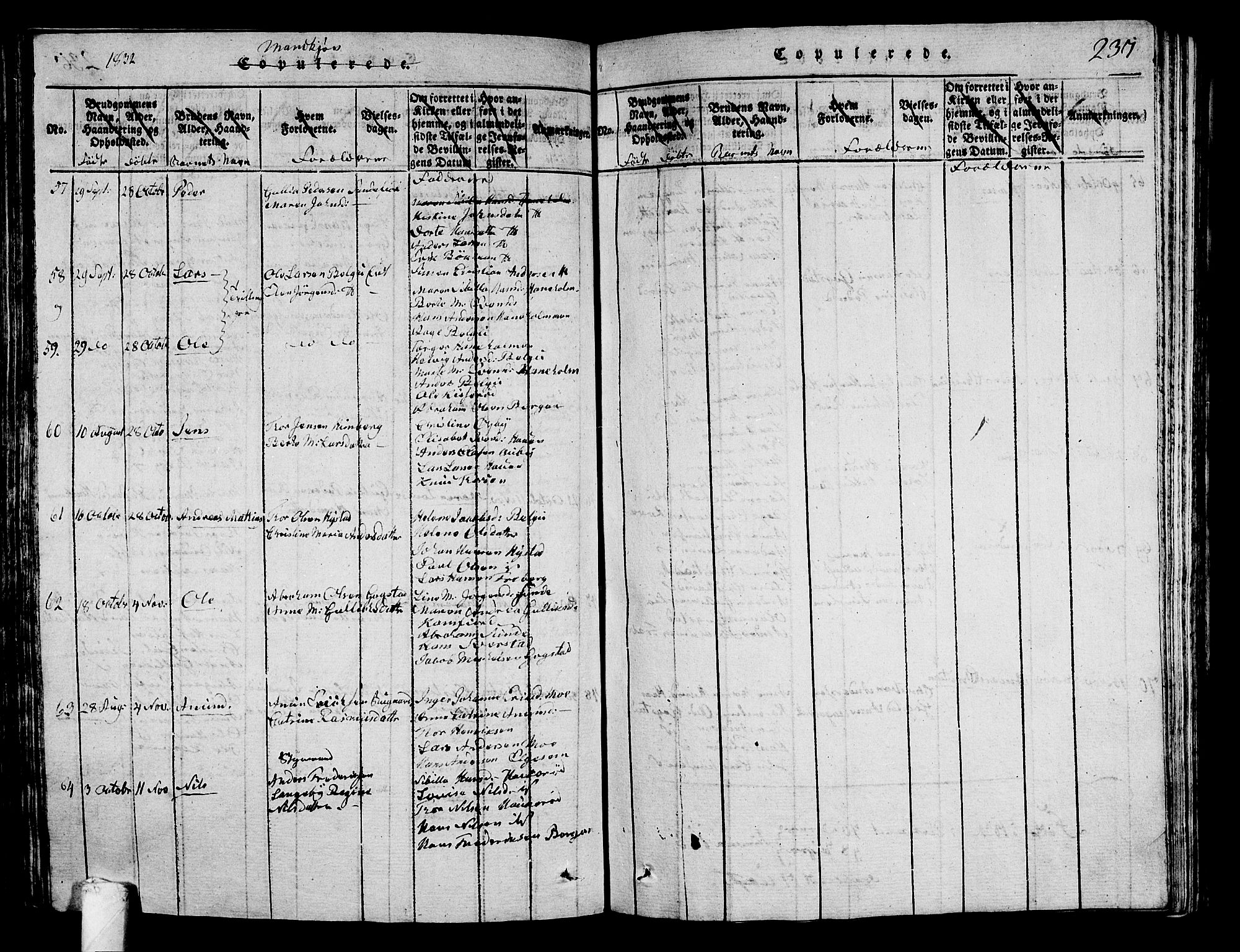 Sandar kirkebøker, SAKO/A-243/G/Ga/L0001: Parish register (copy) no. 1, 1814-1835, p. 237