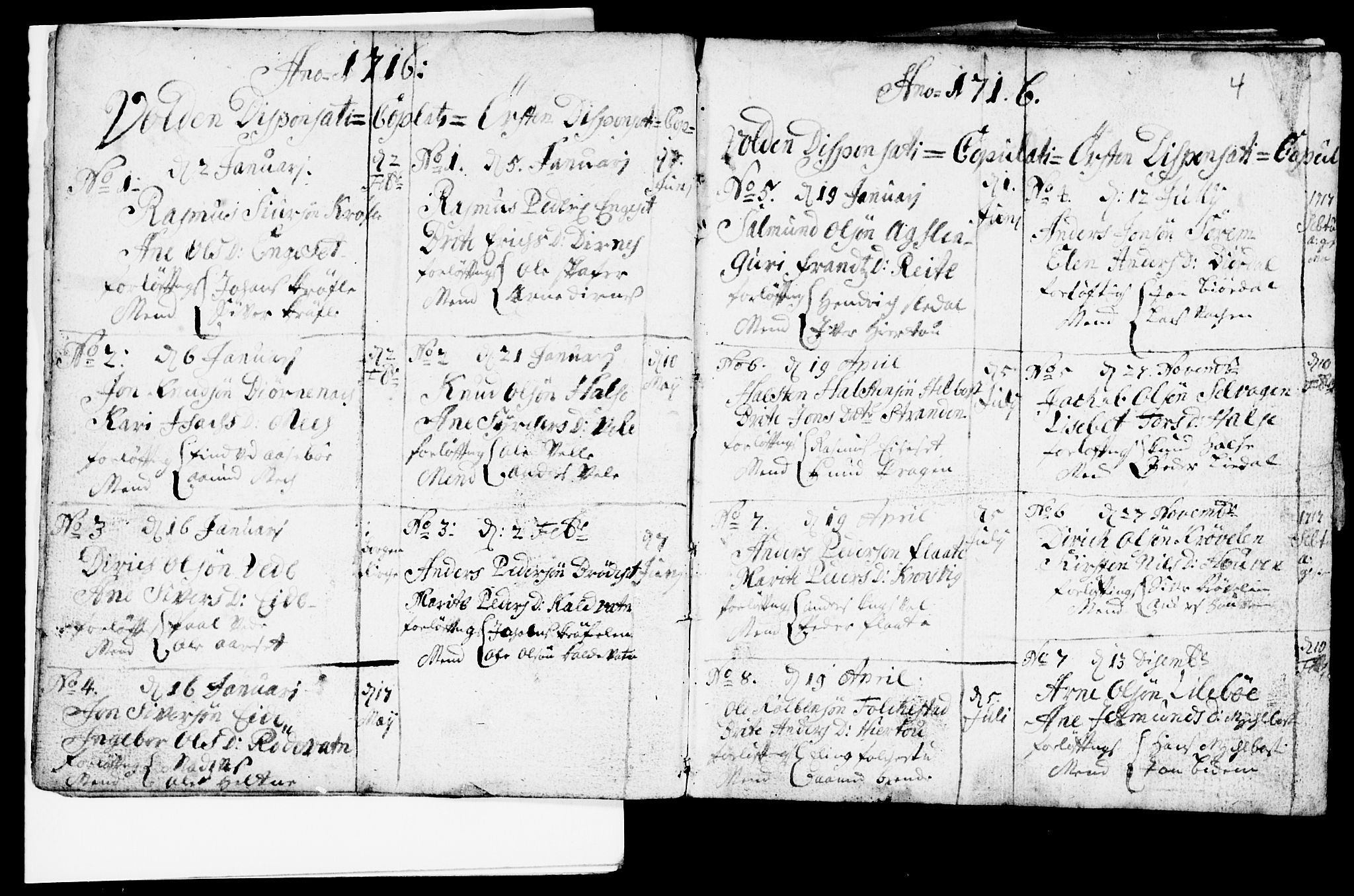 Ministerialprotokoller, klokkerbøker og fødselsregistre - Møre og Romsdal, AV/SAT-A-1454/511/L0134: Parish register (official) no. 511A01, 1713-1720, p. 4