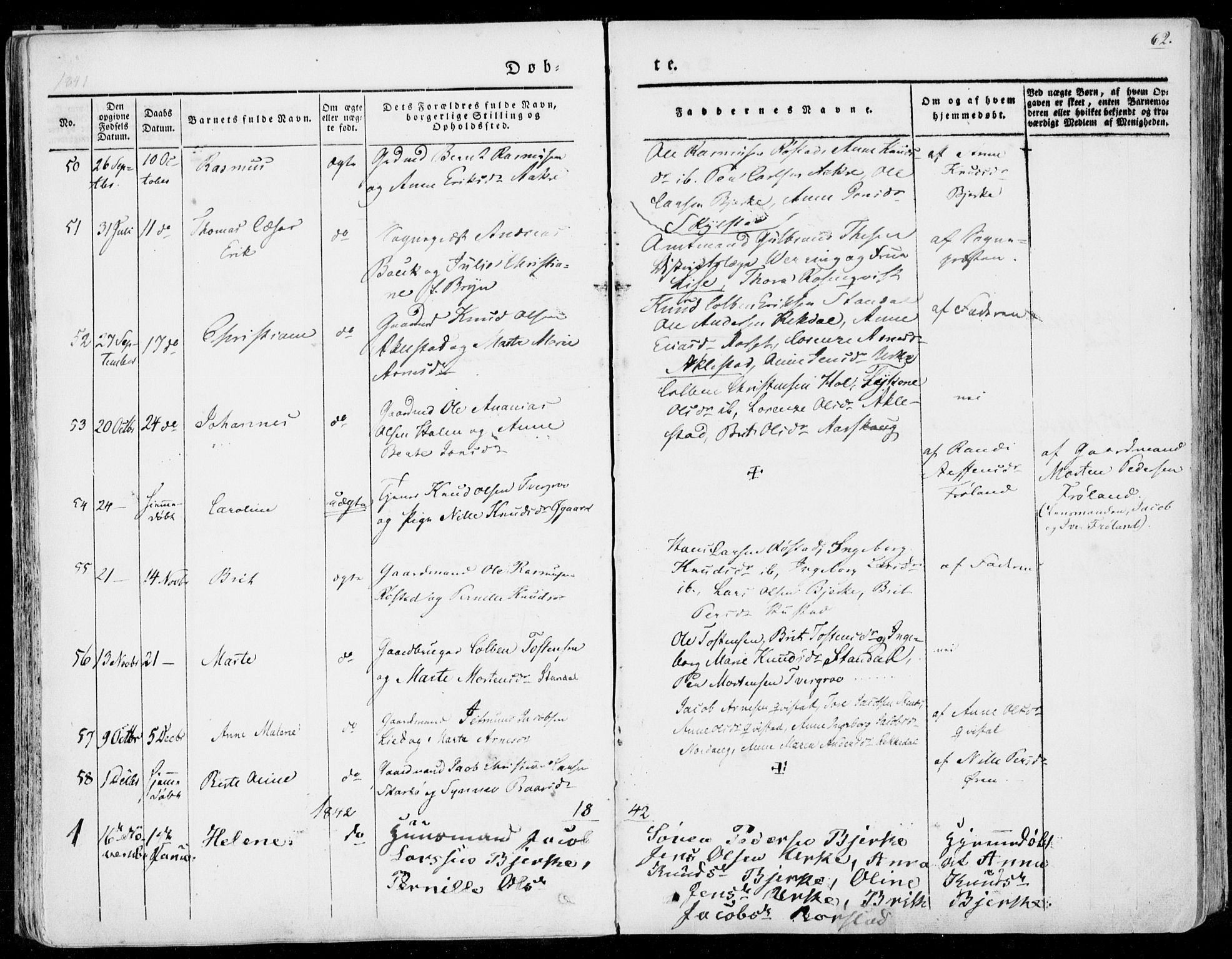 Ministerialprotokoller, klokkerbøker og fødselsregistre - Møre og Romsdal, SAT/A-1454/515/L0208: Parish register (official) no. 515A04, 1830-1846, p. 62