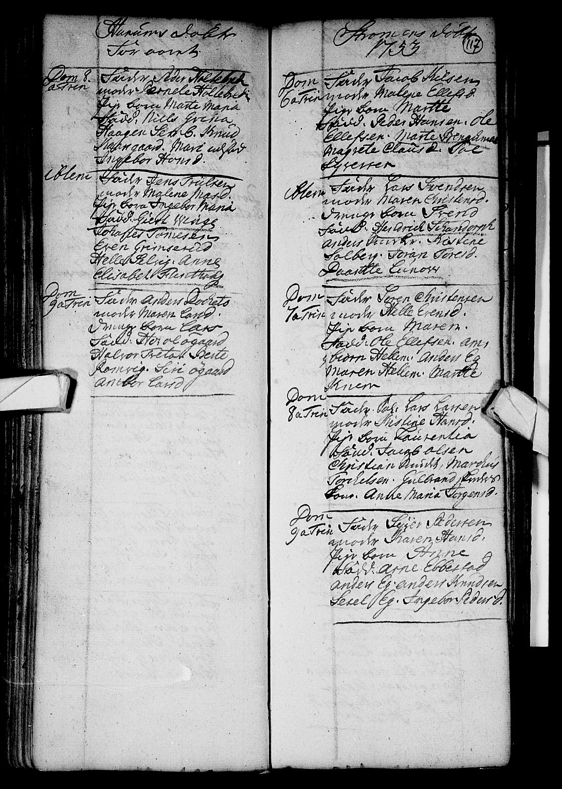 Hurum kirkebøker, SAKO/A-229/F/Fa/L0002: Parish register (official) no. 2, 1733-1757, p. 117