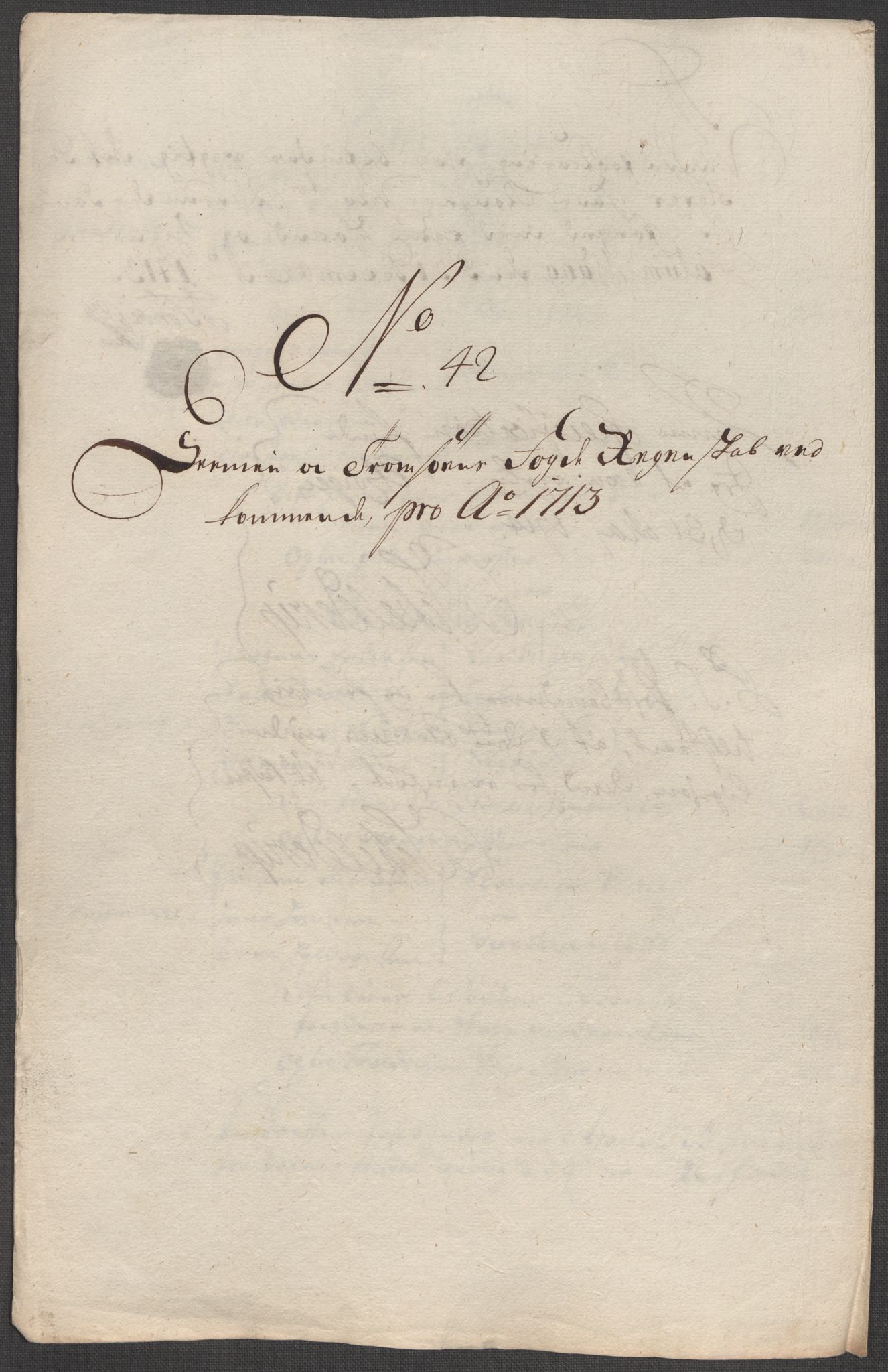 Rentekammeret inntil 1814, Reviderte regnskaper, Fogderegnskap, AV/RA-EA-4092/R68/L4759: Fogderegnskap Senja og Troms, 1713, p. 212