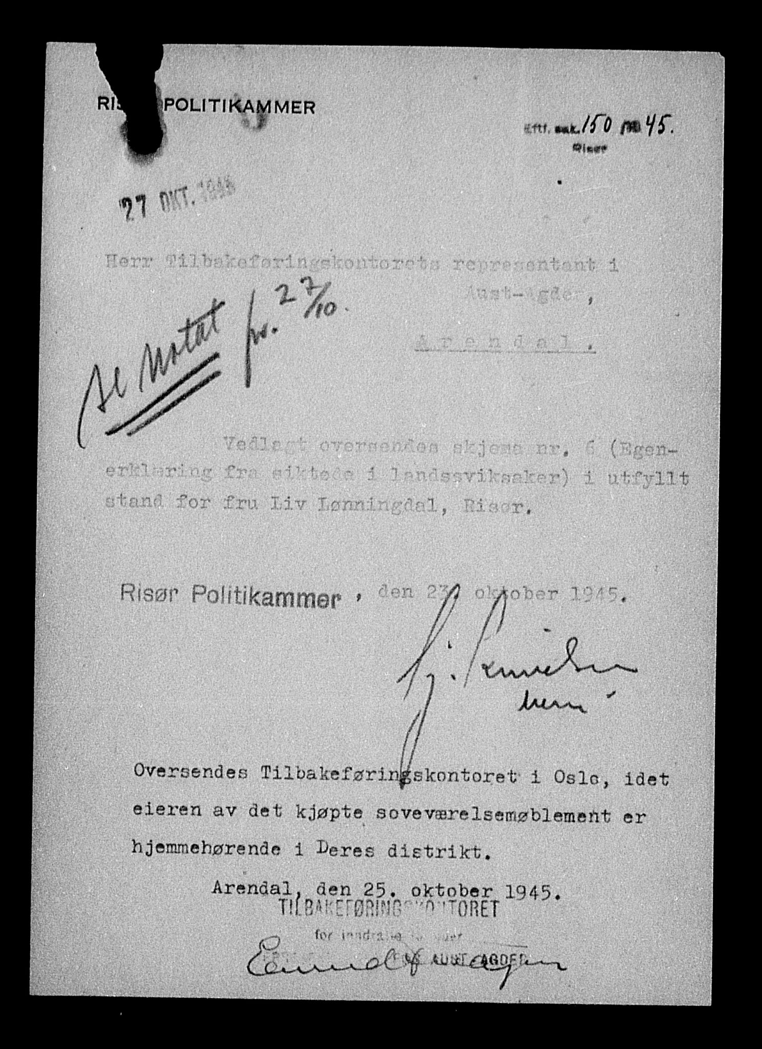 Justisdepartementet, Tilbakeføringskontoret for inndratte formuer, RA/S-1564/H/Hc/Hcc/L0972: --, 1945-1947, p. 173