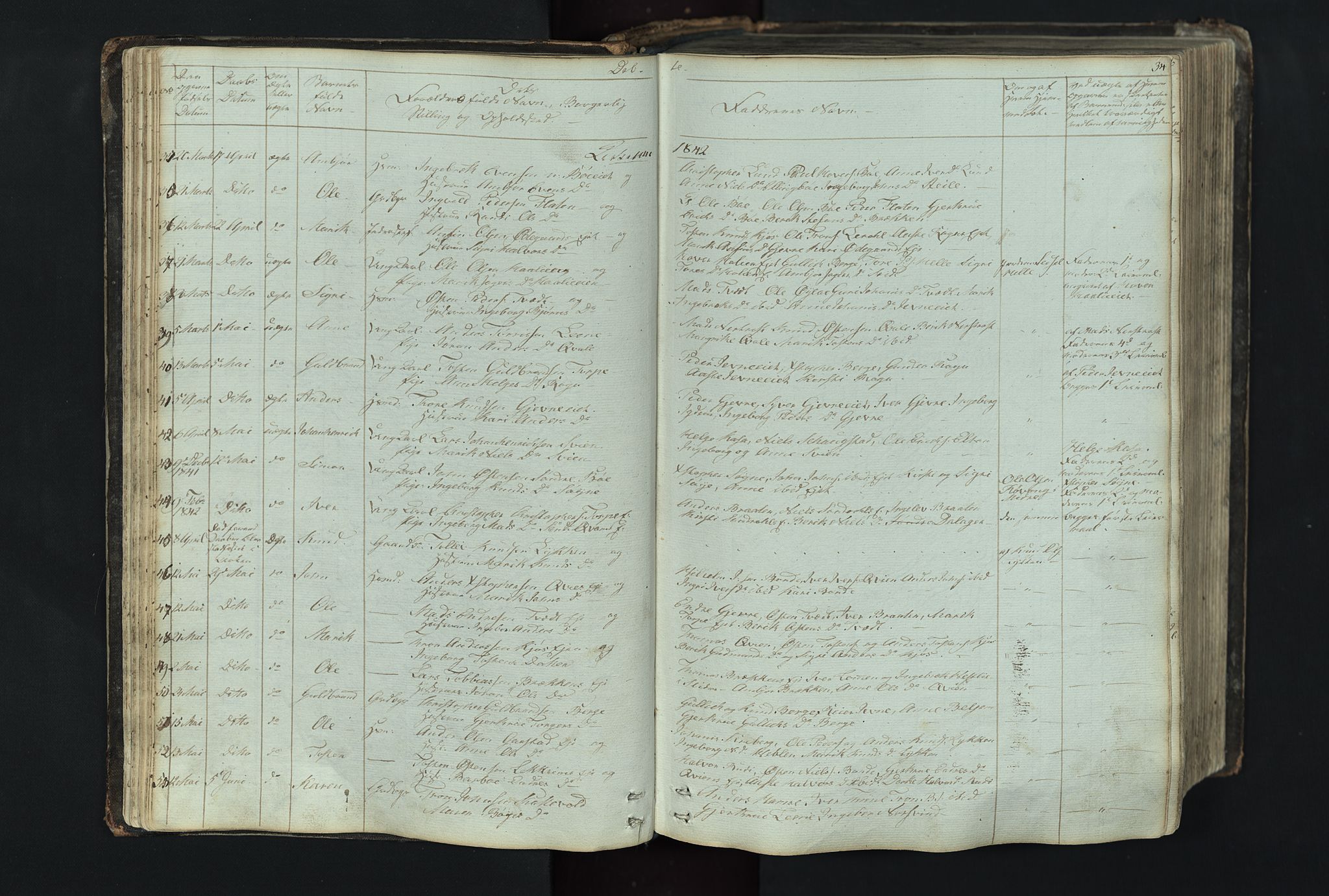Vang prestekontor, Valdres, AV/SAH-PREST-140/H/Hb/L0004: Parish register (copy) no. 4, 1835-1892, p. 34