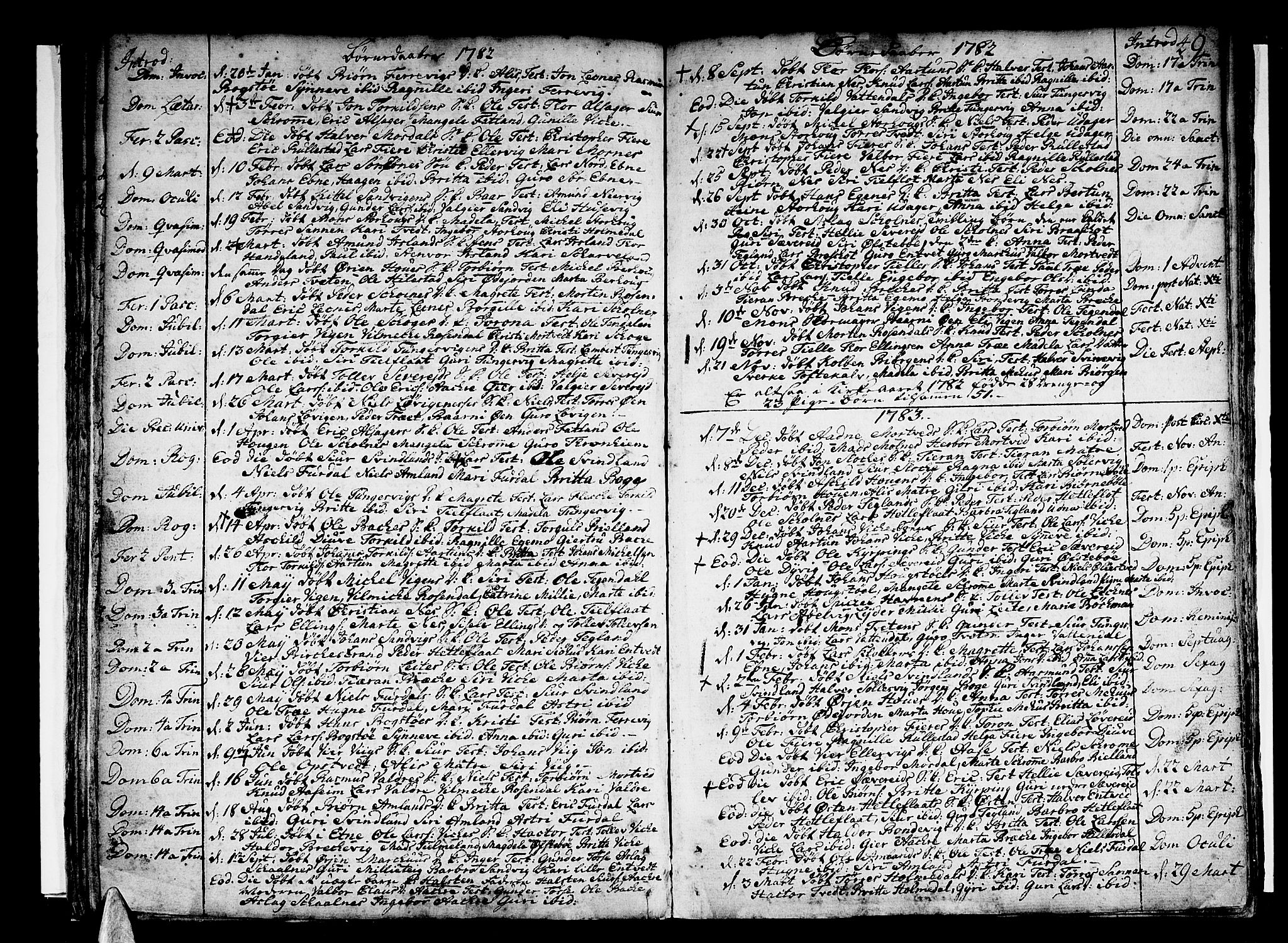 Skånevik sokneprestembete, SAB/A-77801/H/Haa: Parish register (official) no. A 1, 1745-1789, p. 49