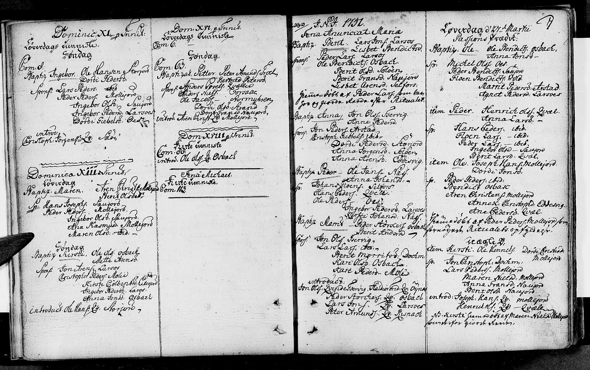 Ministerialprotokoller, klokkerbøker og fødselsregistre - Nordland, SAT/A-1459/846/L0643: Parish register (official) no. 846A01, 1748-1804, p. 7