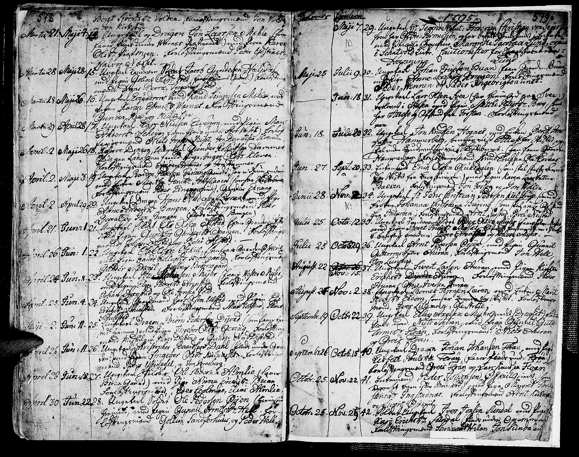 Ministerialprotokoller, klokkerbøker og fødselsregistre - Nord-Trøndelag, SAT/A-1458/709/L0059: Parish register (official) no. 709A06, 1781-1797, p. 578-579