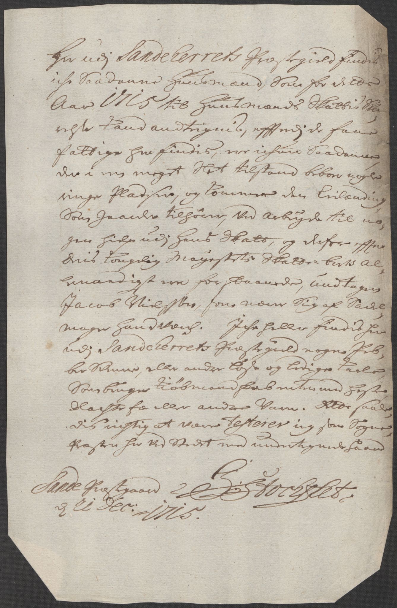 Rentekammeret inntil 1814, Reviderte regnskaper, Fogderegnskap, AV/RA-EA-4092/R33/L1986: Fogderegnskap Larvik grevskap, 1714-1715, p. 445