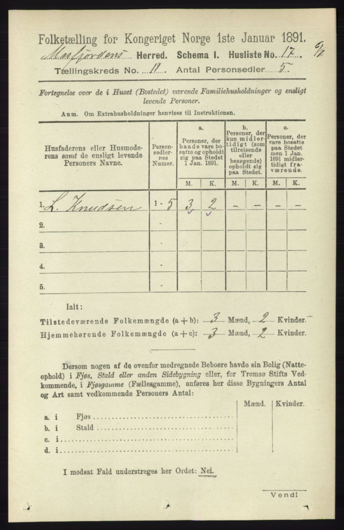 RA, 1891 census for 1266 Masfjorden, 1891, p. 2259