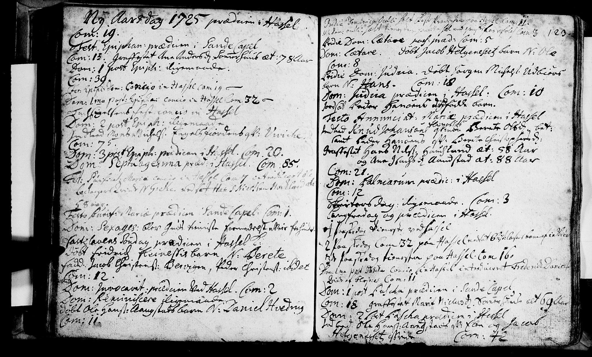 Ministerialprotokoller, klokkerbøker og fødselsregistre - Nordland, SAT/A-1459/888/L1231: Parish register (official) no. 888A01 /1, 1693-1738, p. 123