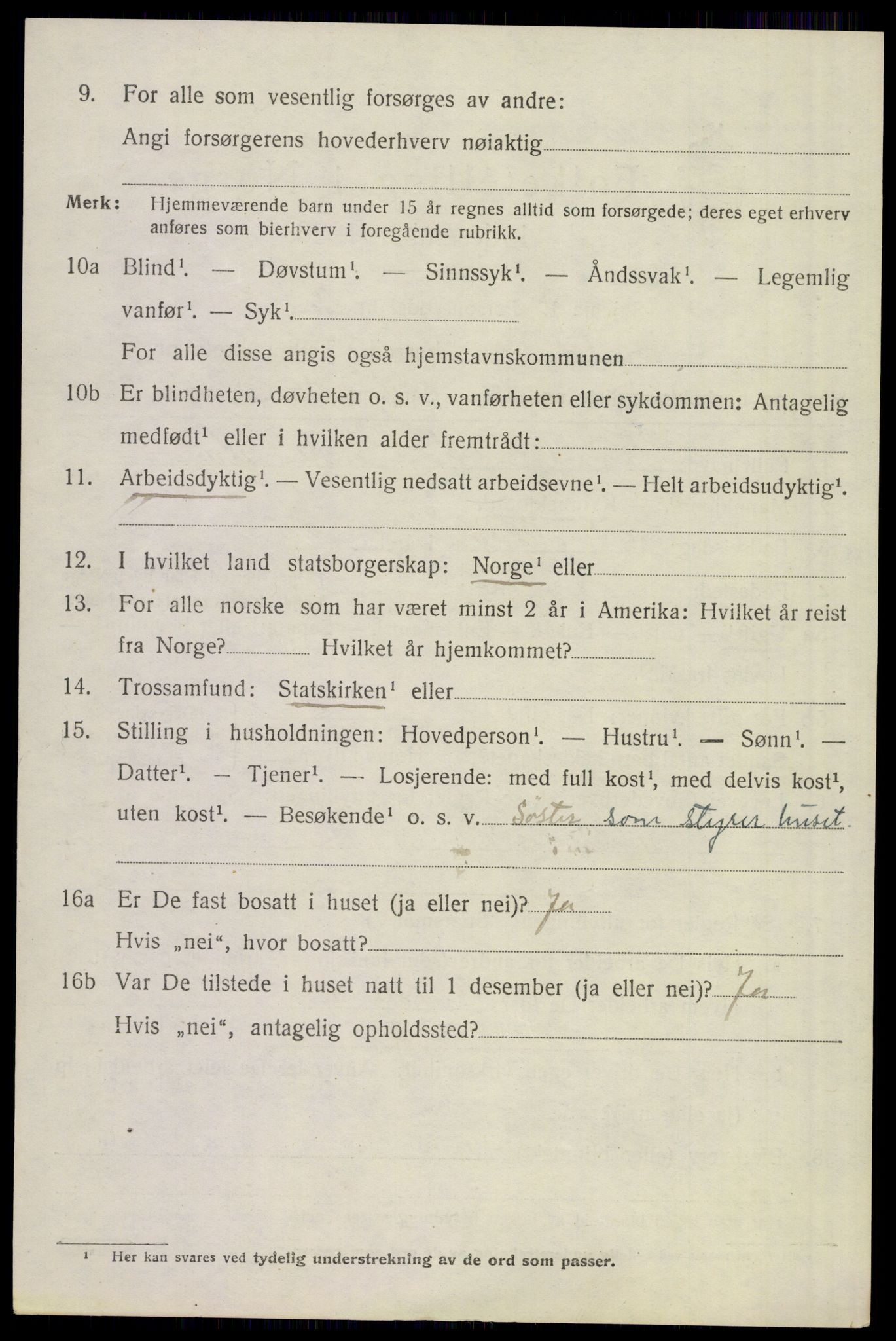 SAST, 1920 census for Gjesdal, 1920, p. 4565