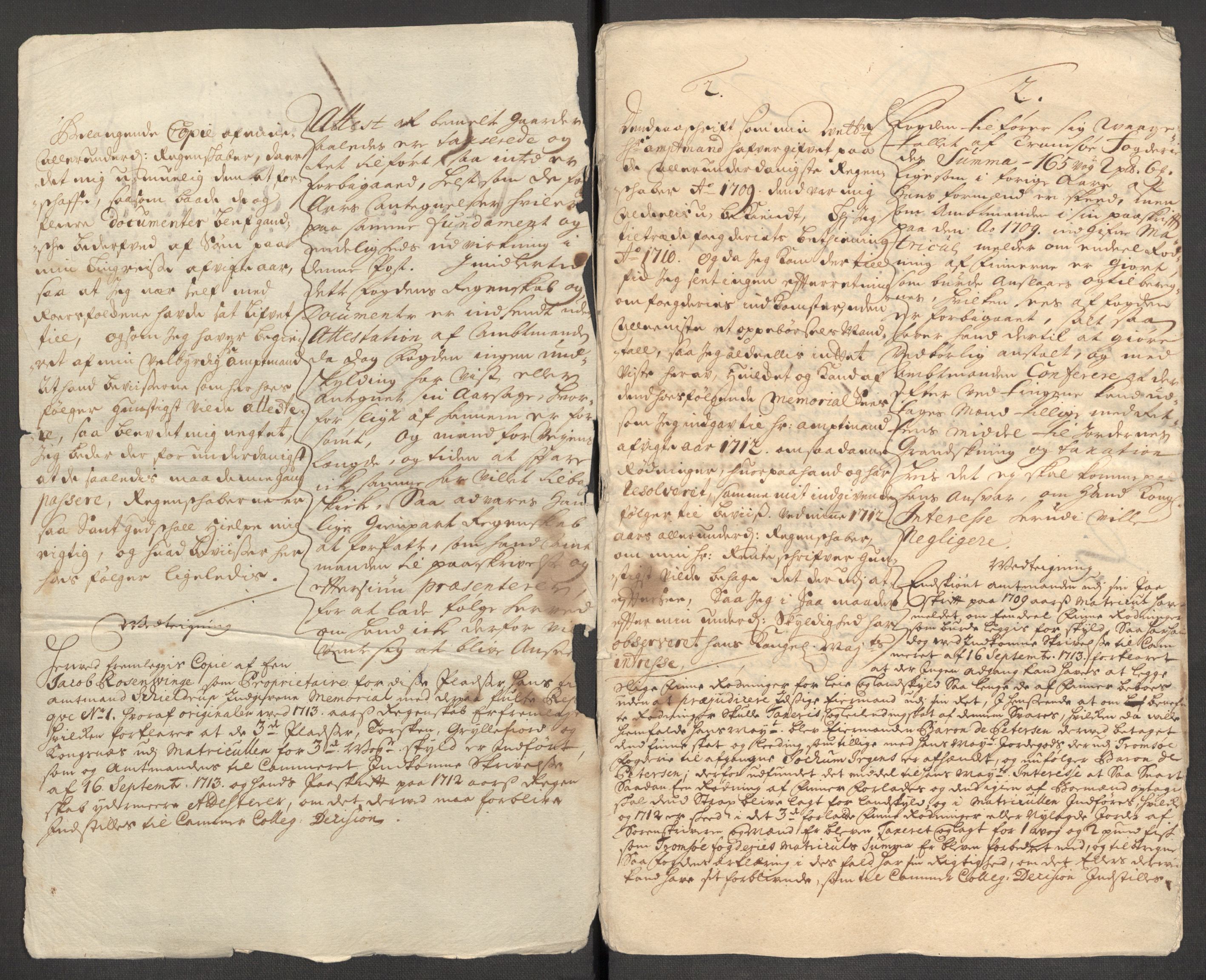 Rentekammeret inntil 1814, Reviderte regnskaper, Fogderegnskap, AV/RA-EA-4092/R68/L4757: Fogderegnskap Senja og Troms, 1708-1710, p. 307