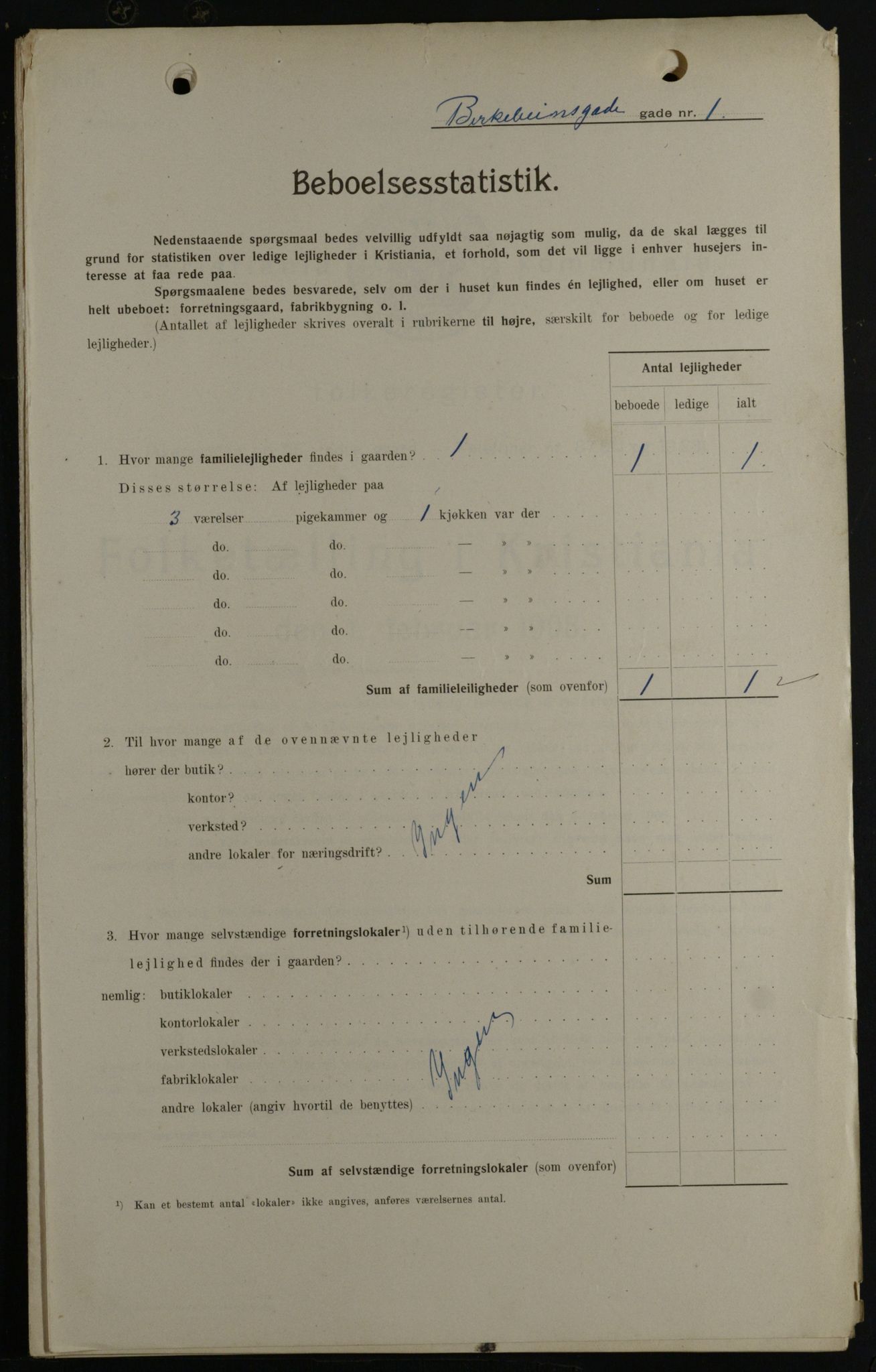 OBA, Municipal Census 1908 for Kristiania, 1908, p. 4845