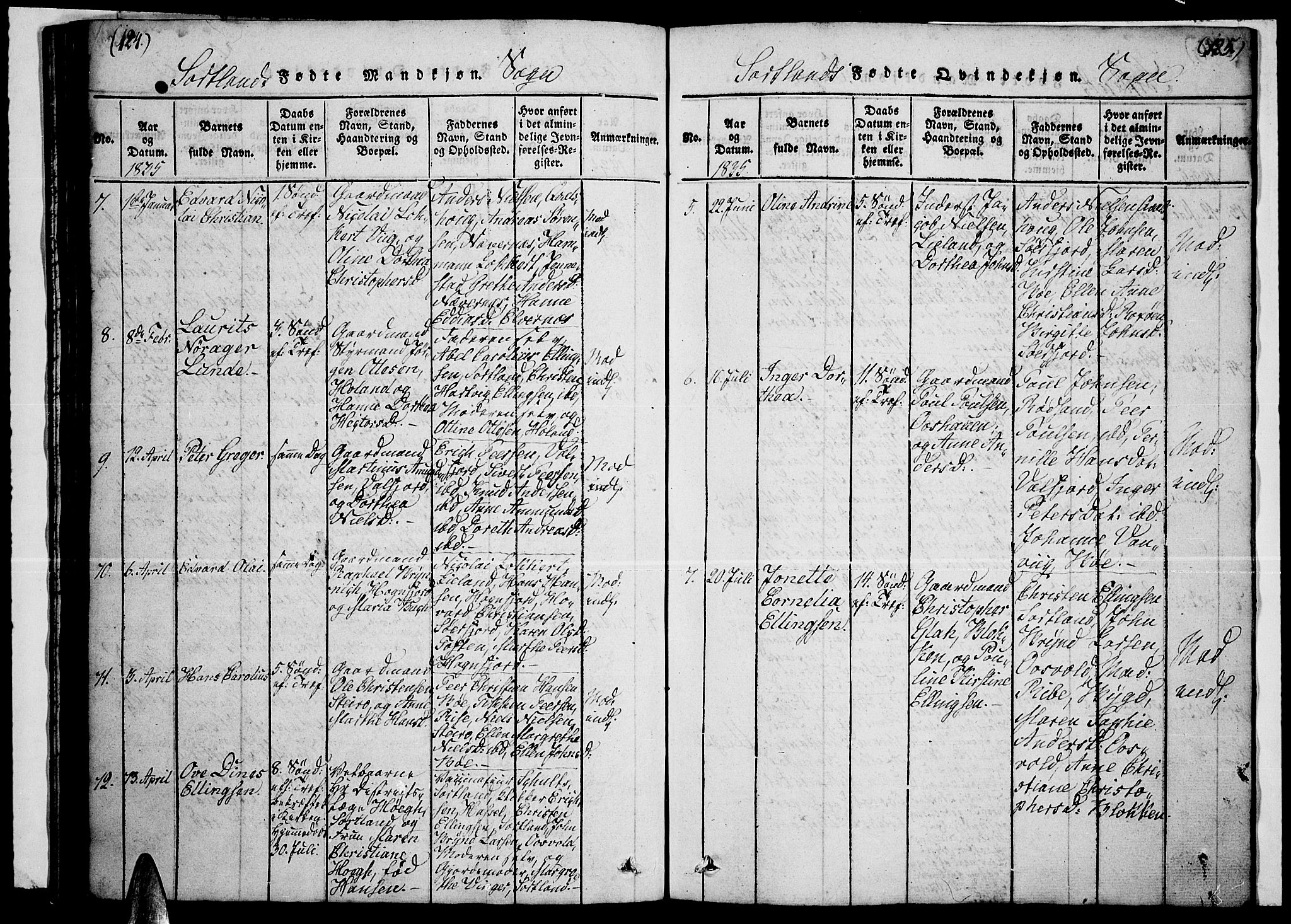 Ministerialprotokoller, klokkerbøker og fødselsregistre - Nordland, AV/SAT-A-1459/888/L1263: Parish register (copy) no. 888C02 /2, 1835-1836, p. 124-125