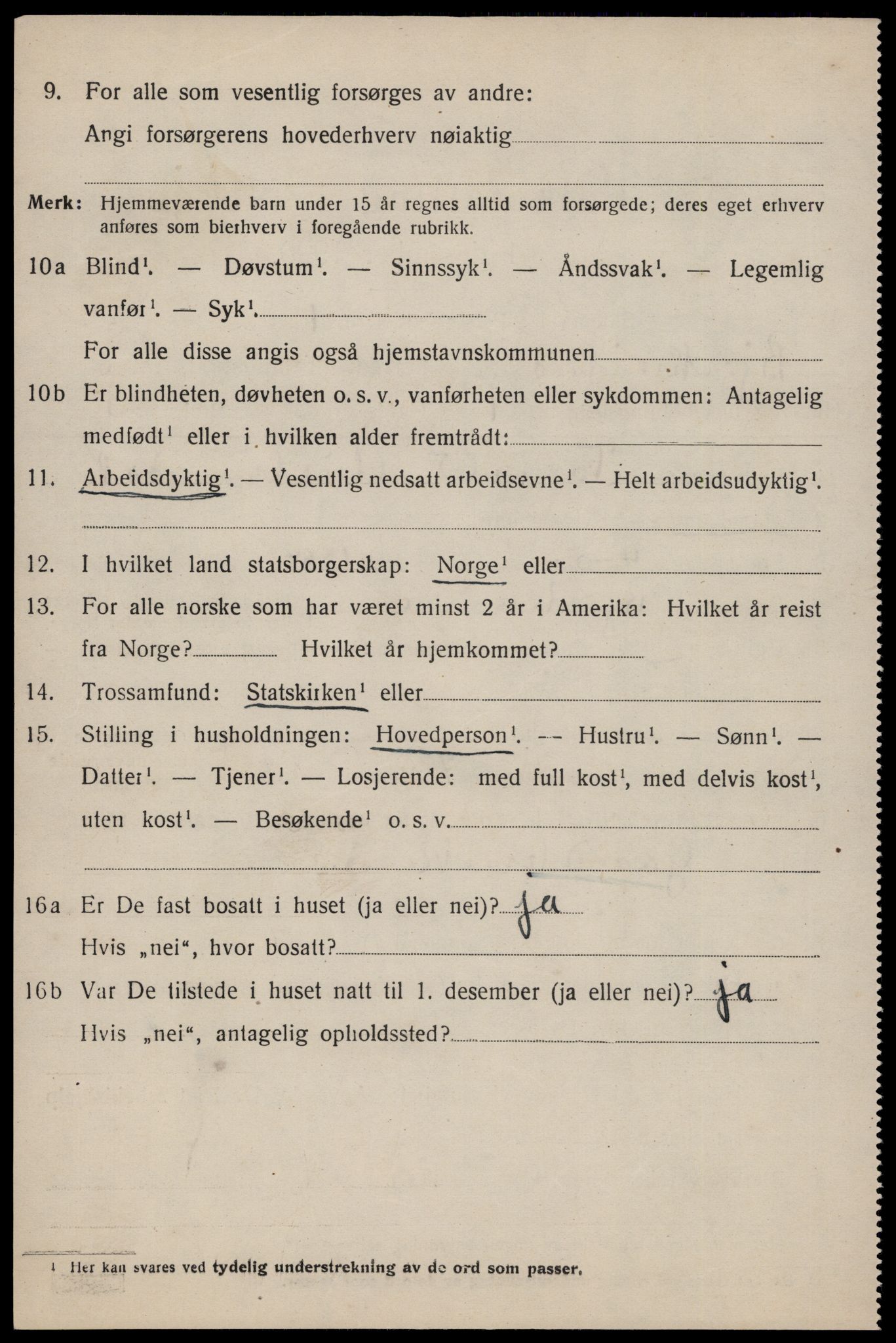 SAST, 1920 census for Bjerkreim, 1920, p. 2049