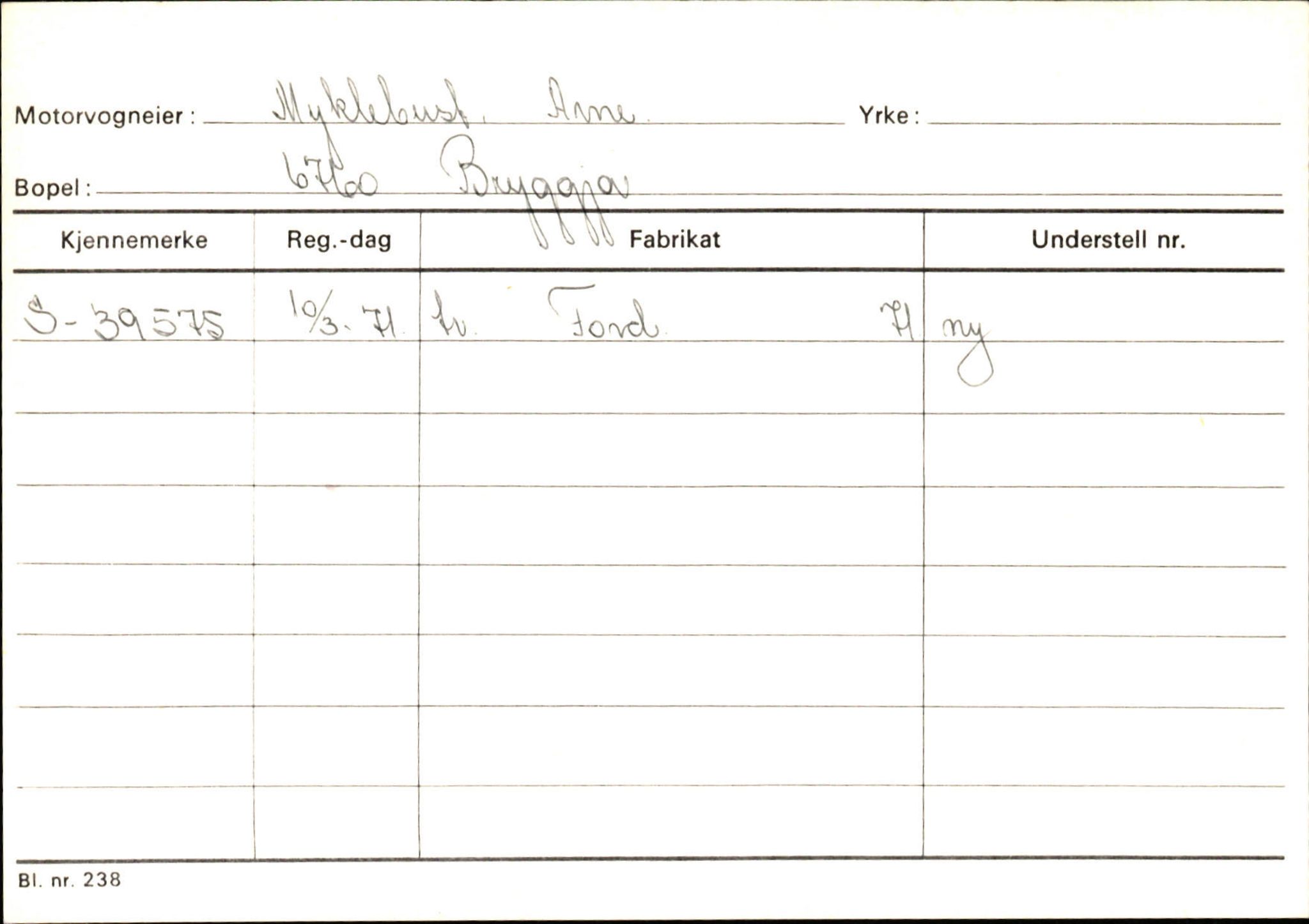 Statens vegvesen, Sogn og Fjordane vegkontor, AV/SAB-A-5301/4/F/L0144: Registerkort Vågsøy A-R, 1945-1975, p. 1862