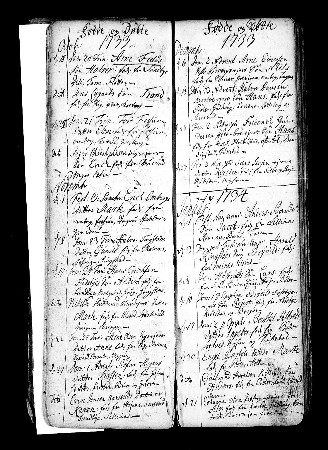 Enebakk prestekontor Kirkebøker, AV/SAO-A-10171c/F/Fa/L0001: Parish register (official) no. I 1, 1719-1754