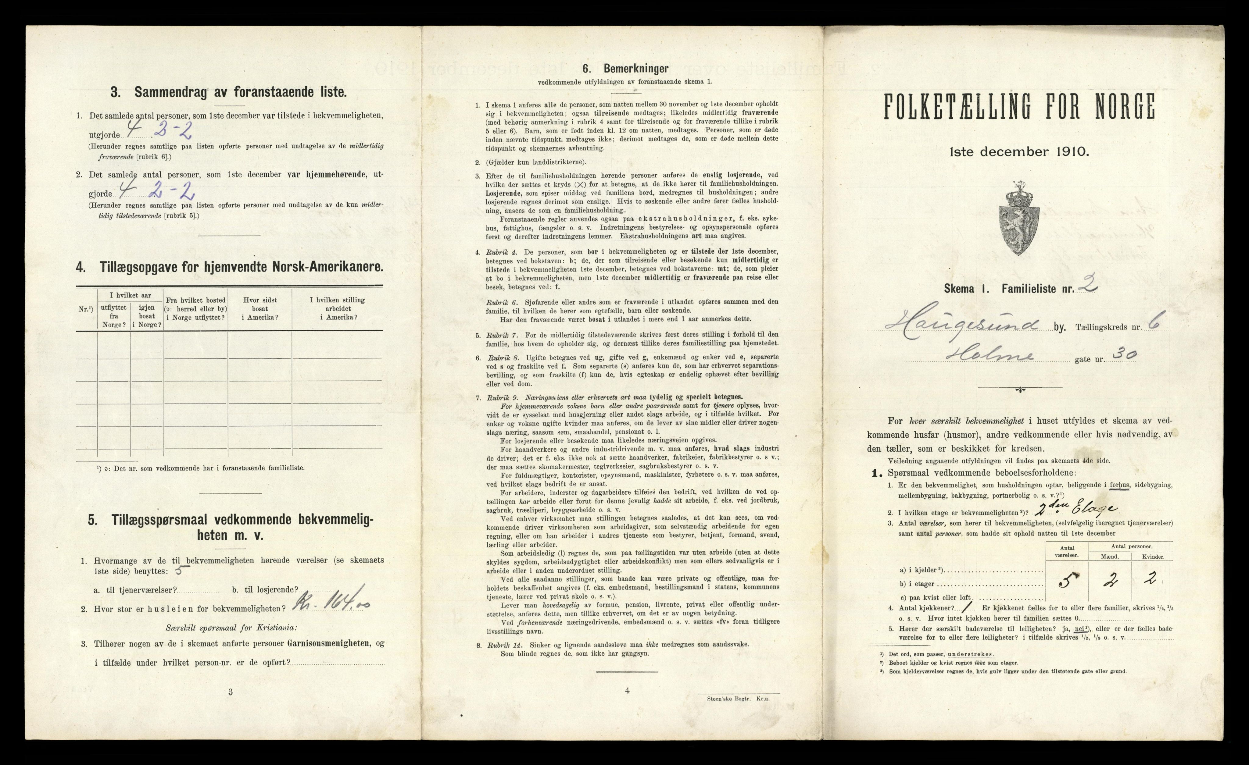 RA, 1910 census for Haugesund, 1910, p. 4996