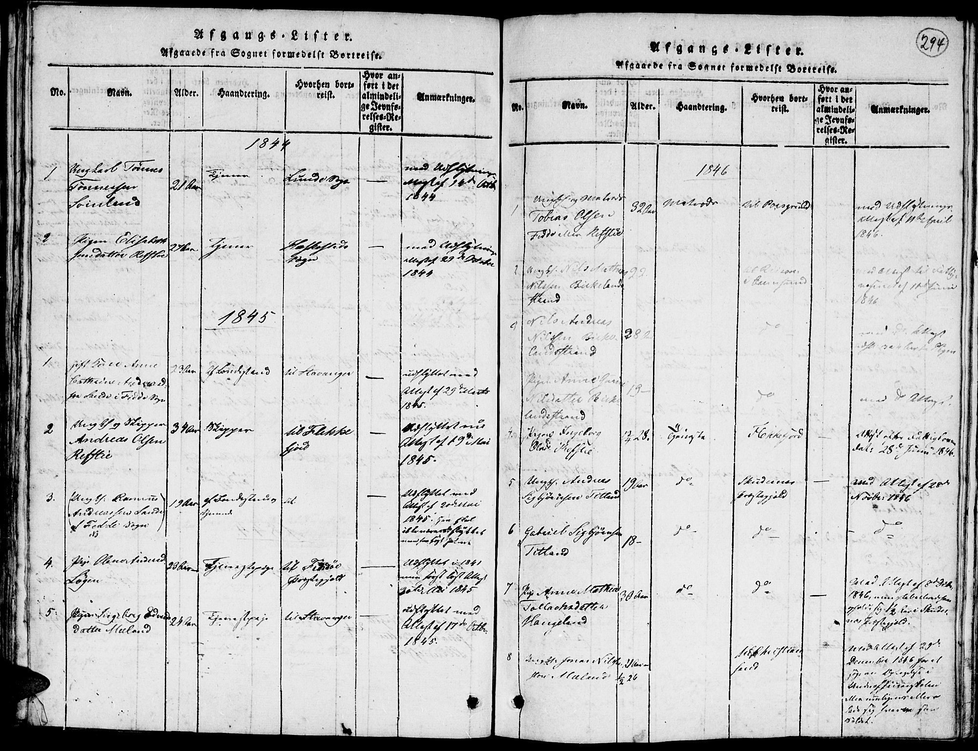 Kvinesdal sokneprestkontor, AV/SAK-1111-0026/F/Fa/Faa/L0001: Parish register (official) no. A 1, 1815-1849, p. 286